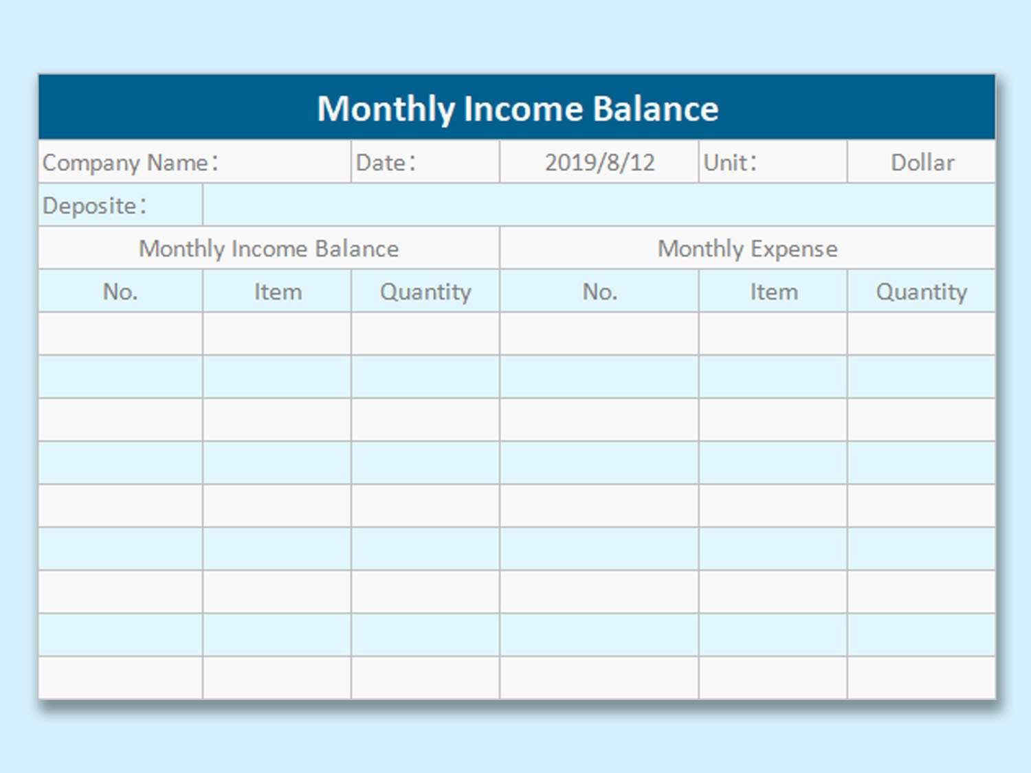 10 Quick Monthly Budget Template Excel Free WPS Office Academy