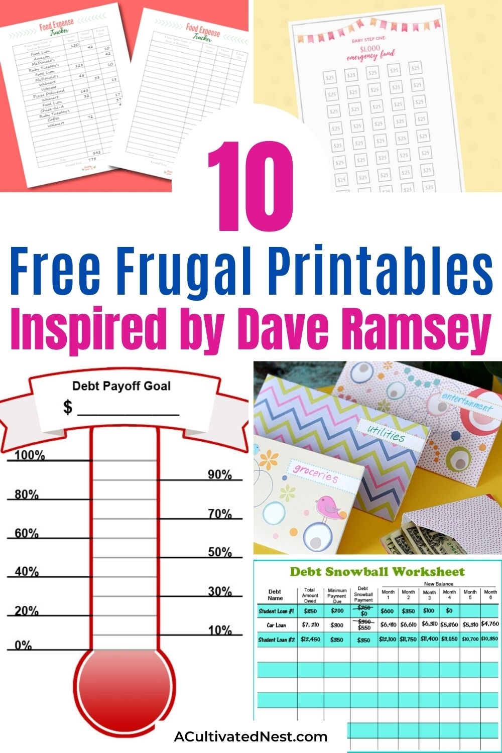 20 Free Budgeting Printables Inspired By Dave Ramsey A Cultivated 