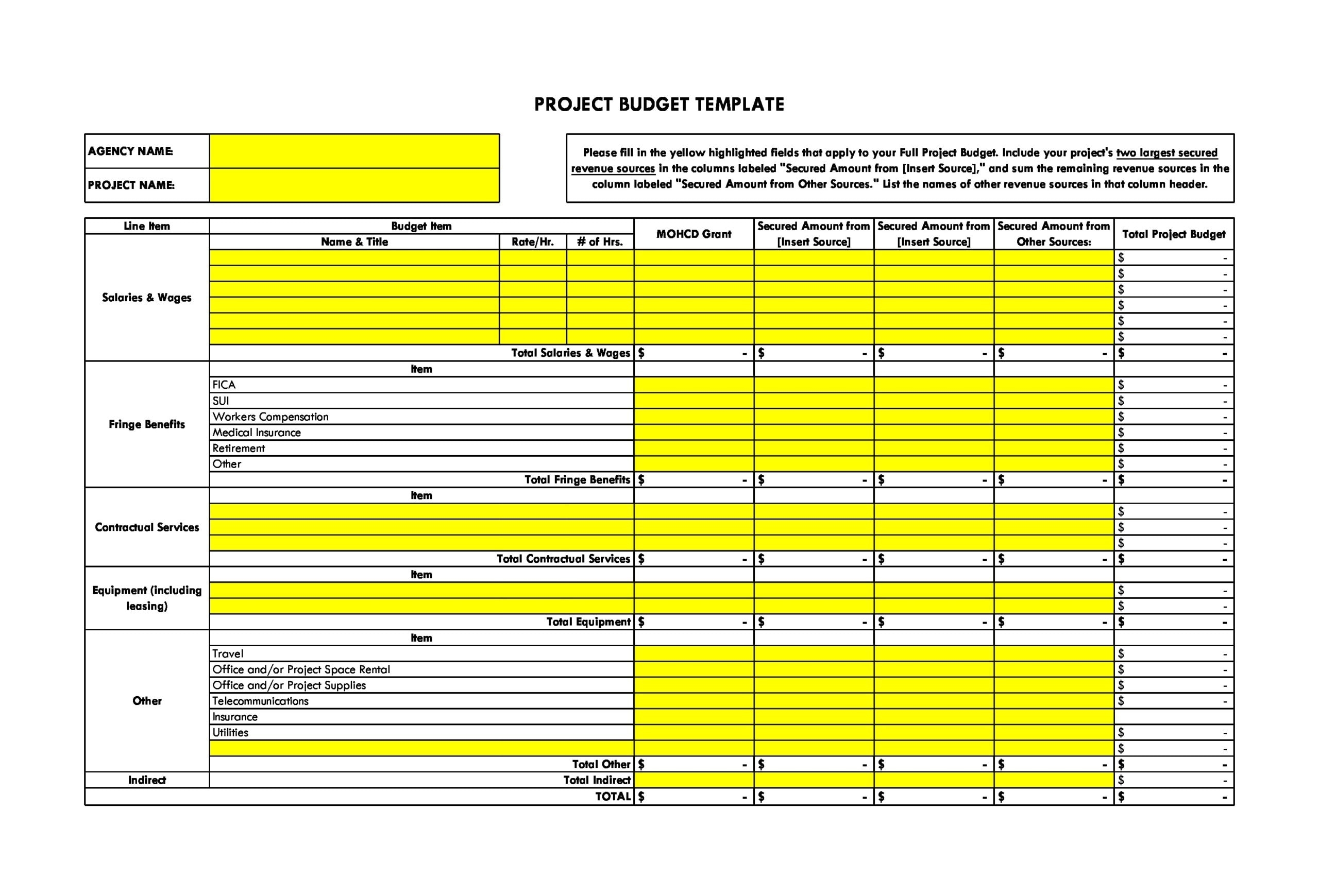 30 Great Project Budget Templates Excel TemplateArchive