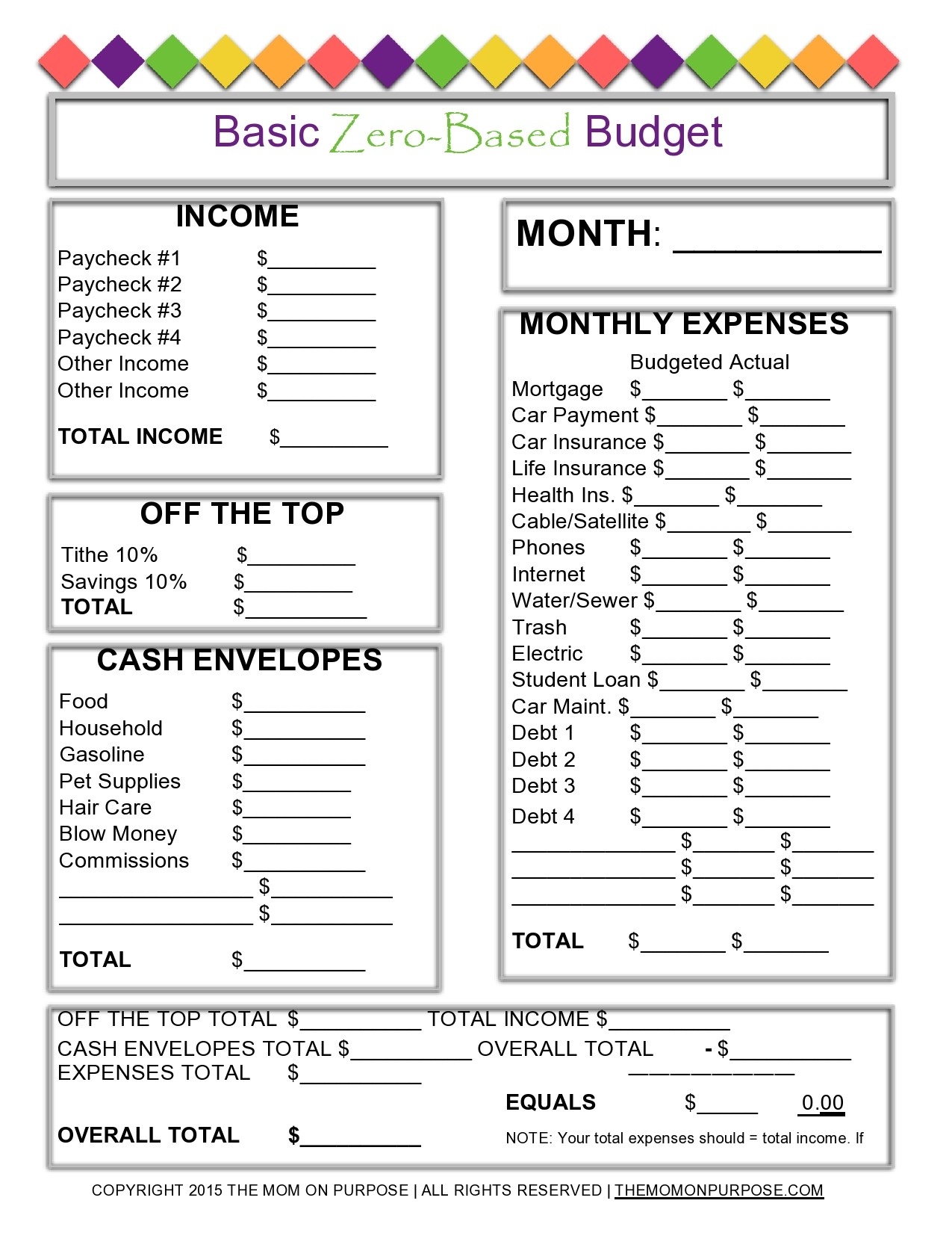 40 Best Zero Based Budget Templates Word U0026 Excel 