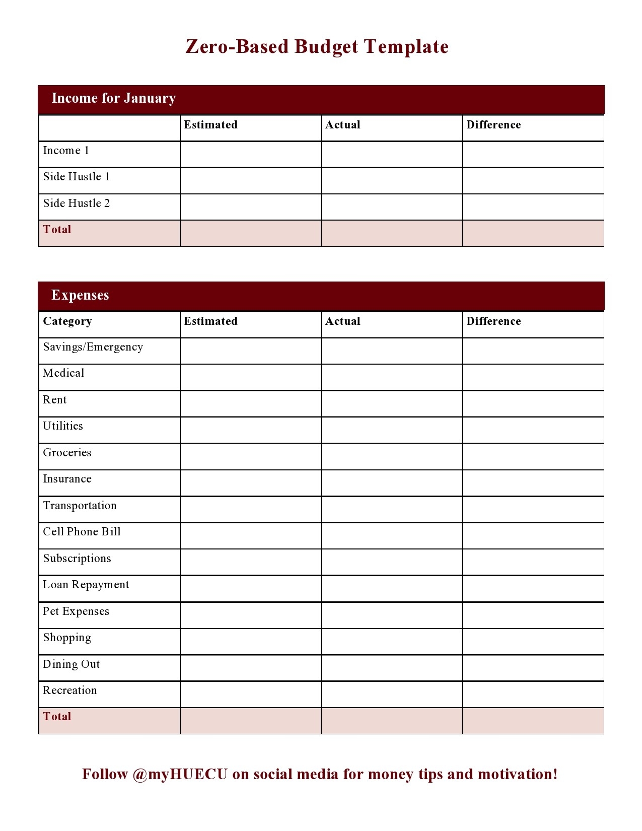 40 Best Zero Based Budget Templates Word U0026 Excel 