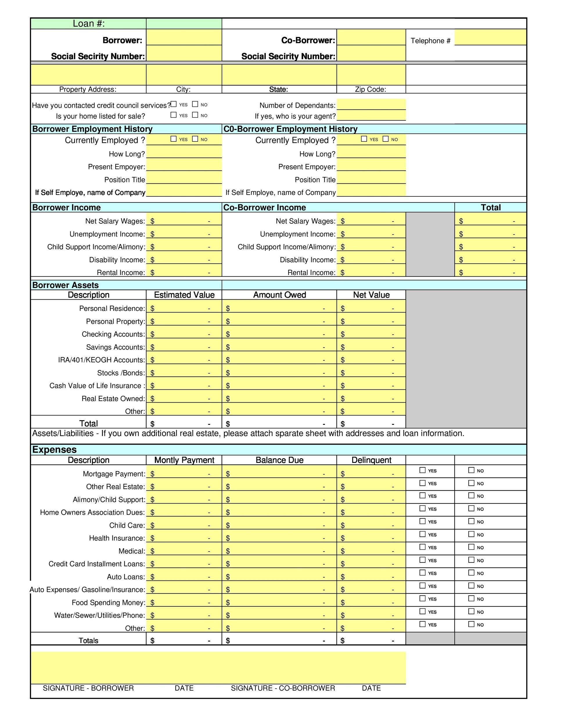 Personal Budget Statement Template