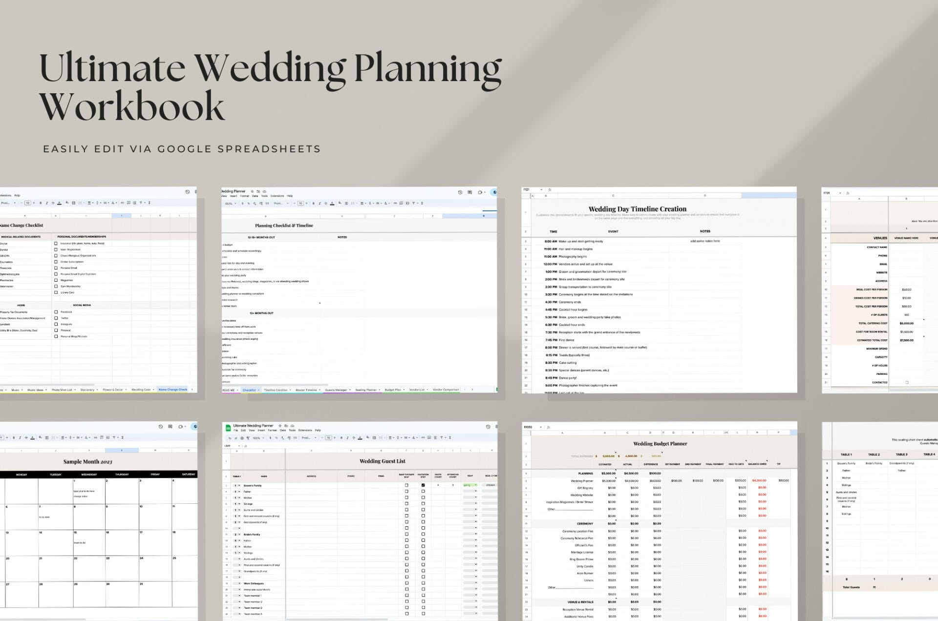 6 Month Free Wedding Planning Spreadsheets U0026 Checklists 2025