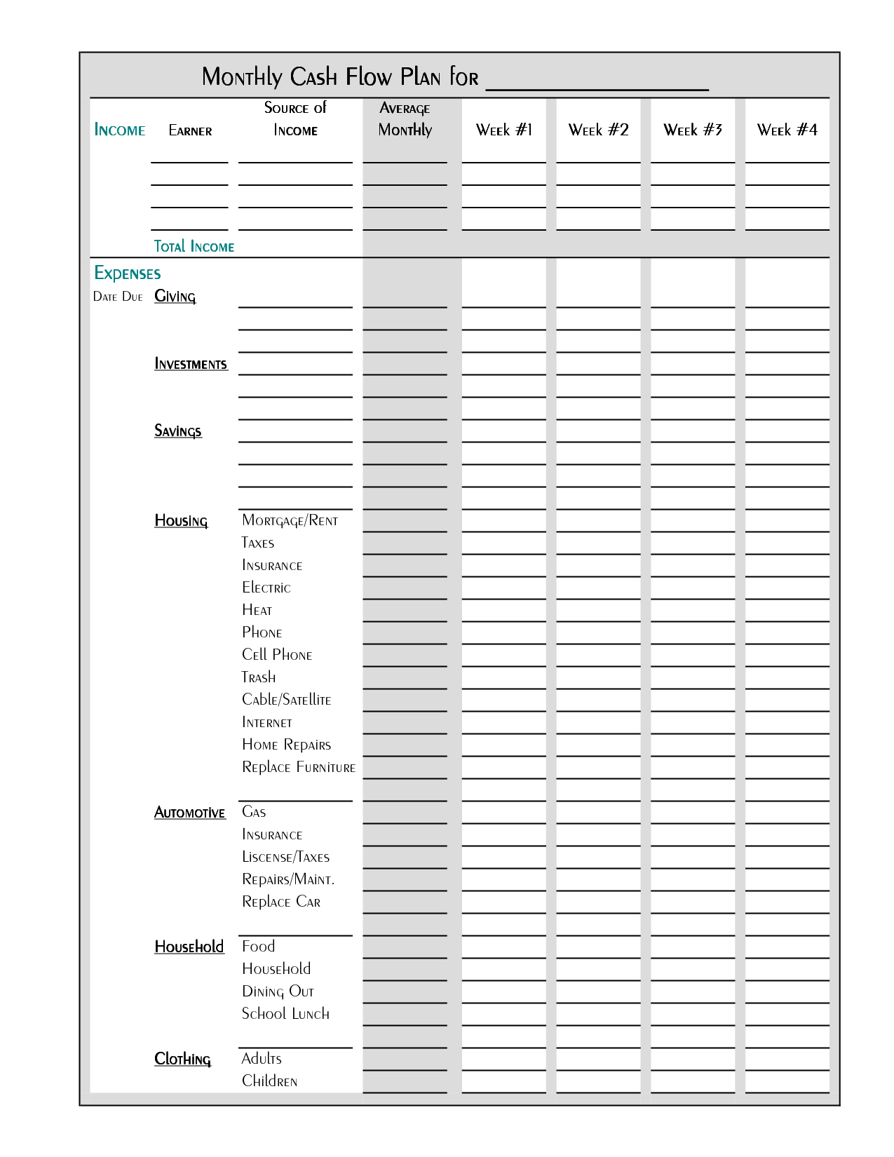 8 Best Images Of Weekly Budget Worksheet Free Printable Bi Worksheets Library