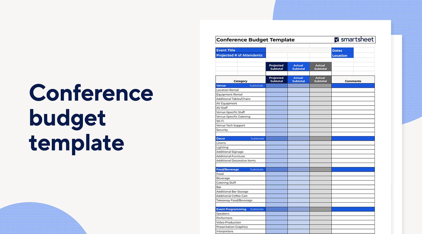 Conference Budget Template Word