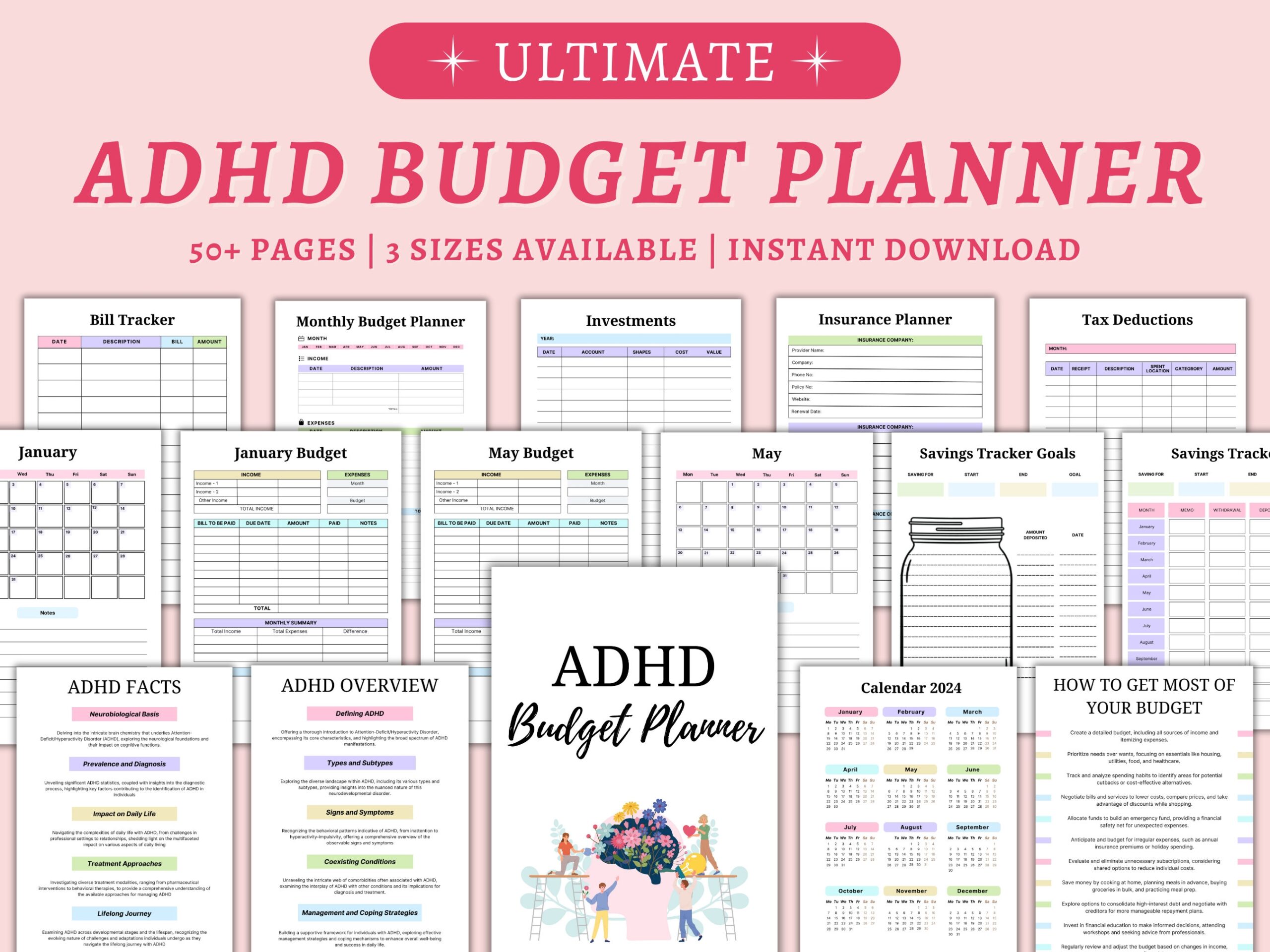 Adhd Budget Planner Printable Easy Household Budget Bi weekly 