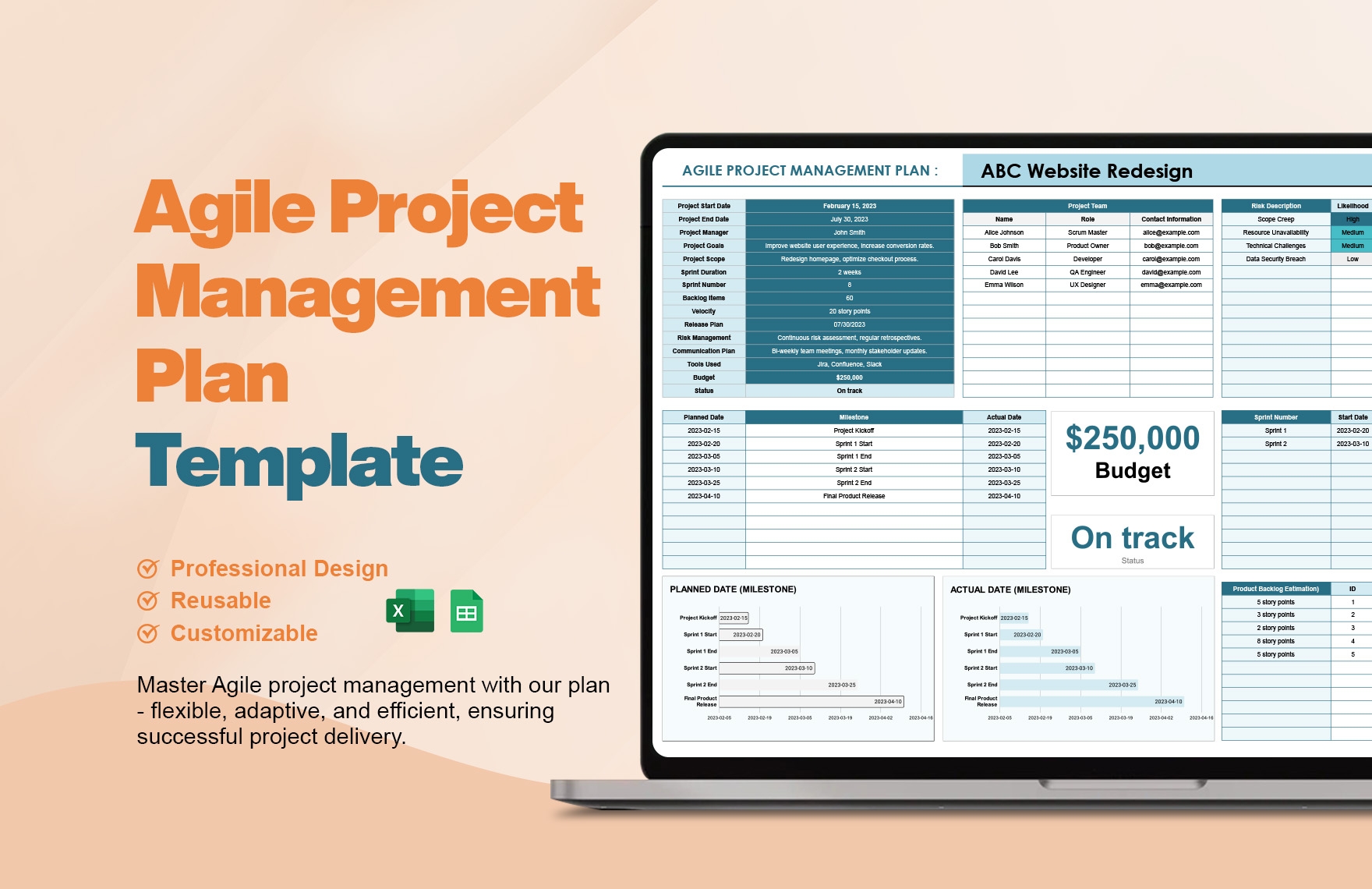 Agile Budget Template