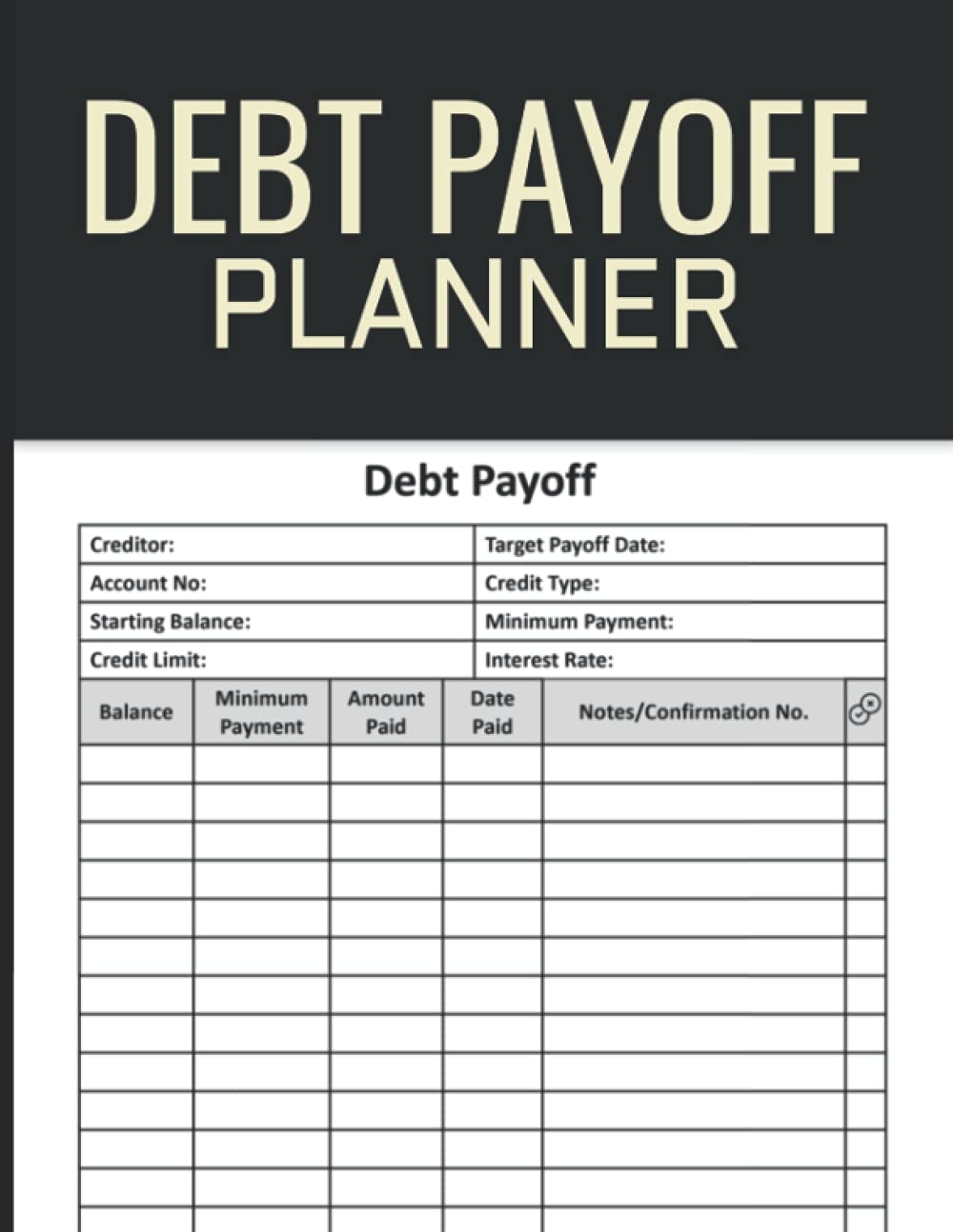 Amazon Debt Payoff Planner A4 Debt Payoff Tracker 