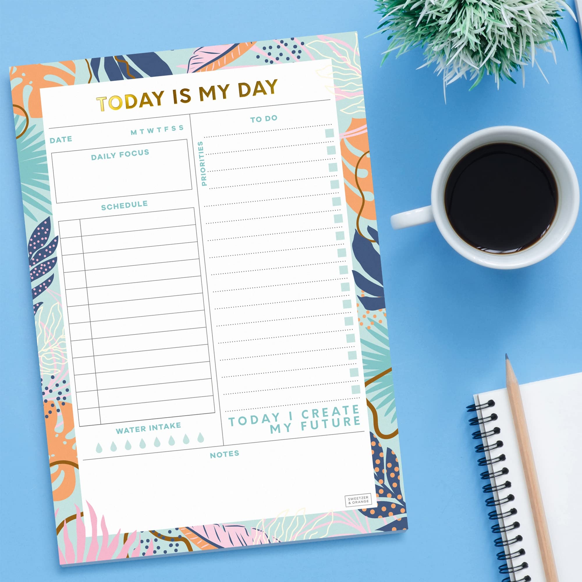 Amazon Sweetzer U0026 Orange Today Is My Day Daily Planner 