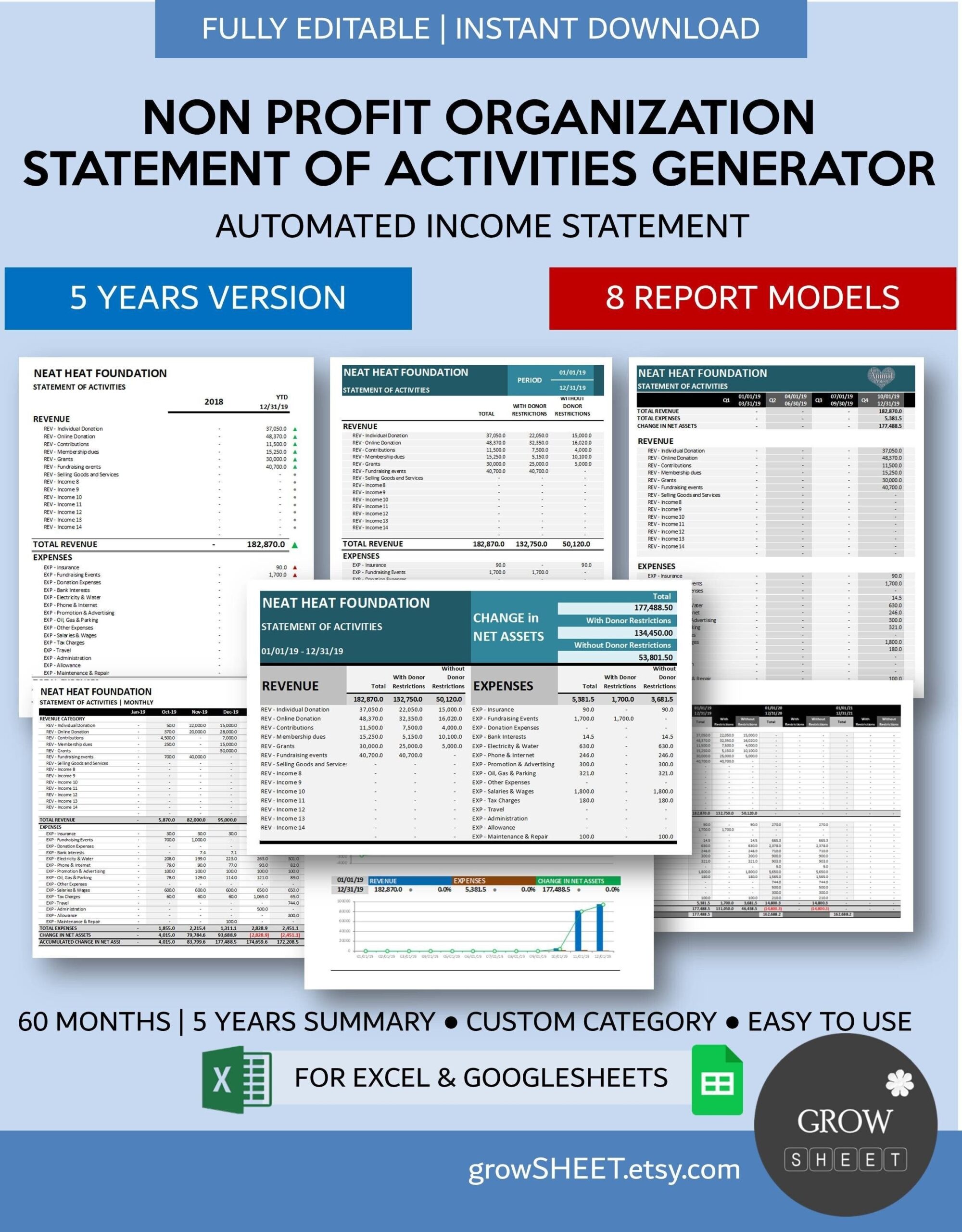 Animal Rescue Excel Template Etsy