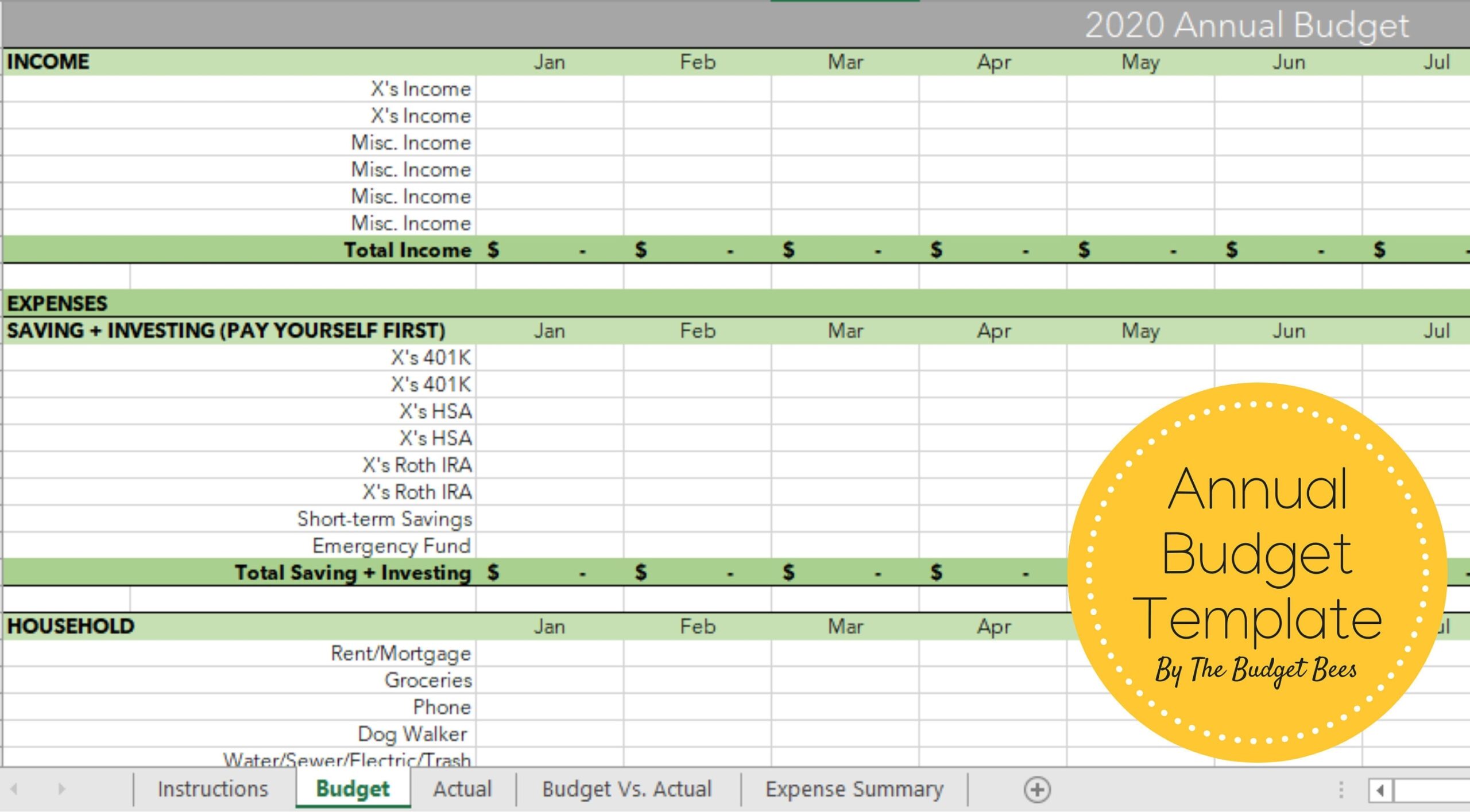 Comparison Budget Template