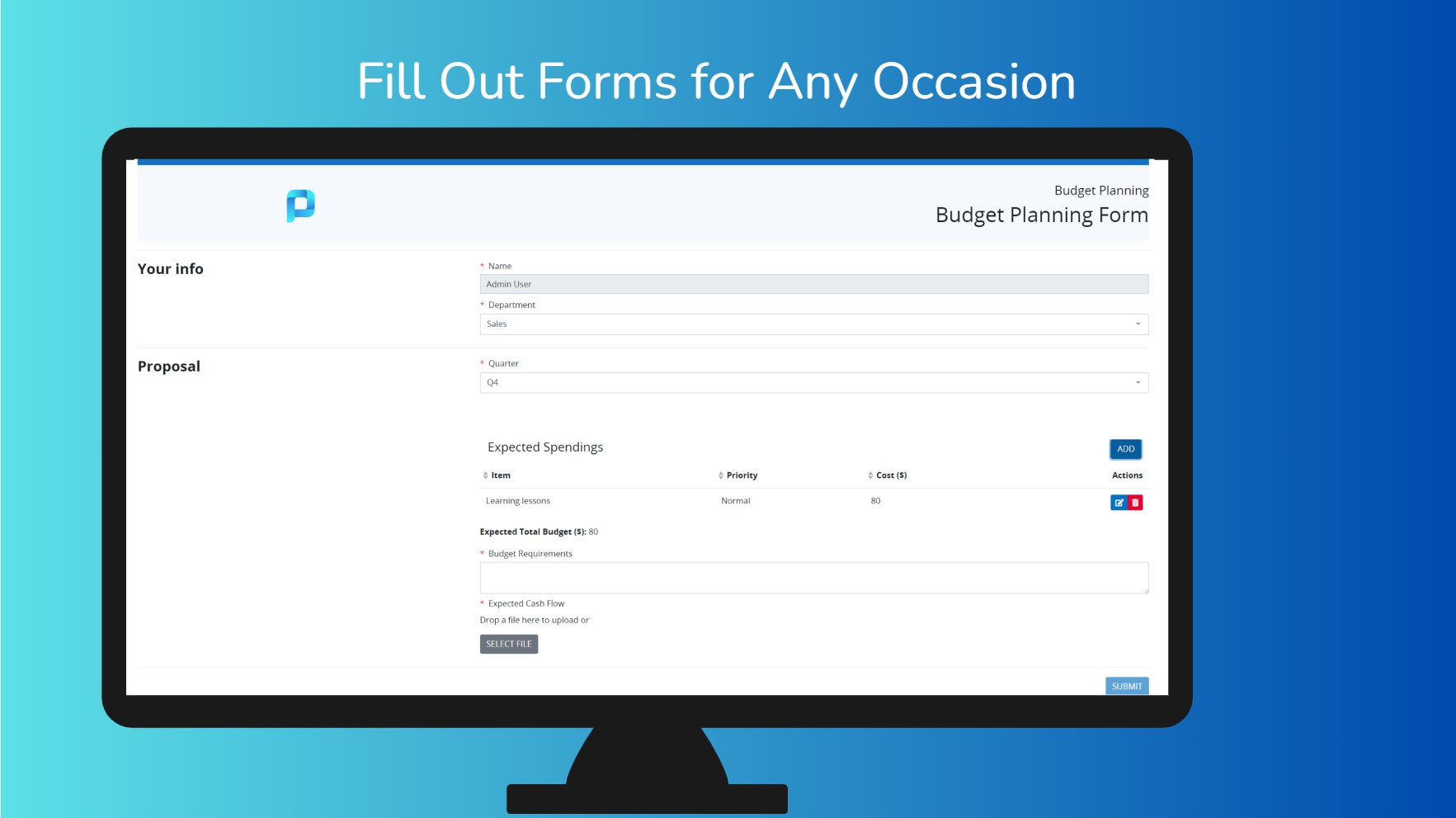 Budget Approval Templates ProcessMaker