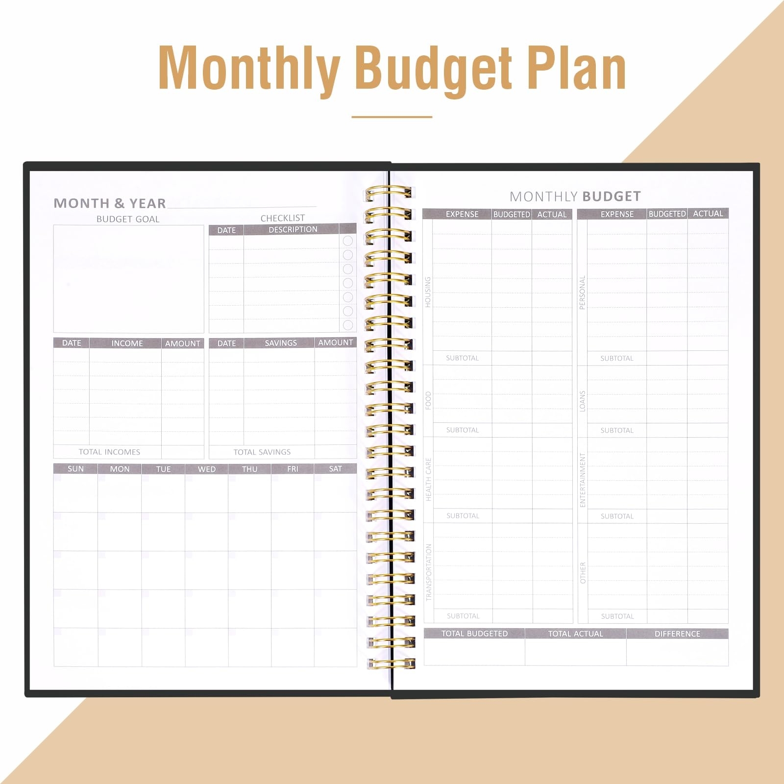 Budget Planner Monthly Budget Book 2024 2025 With Expense U0026 Saving Tracker A5 Undated Financial Planner To Manage Your Money 6 1