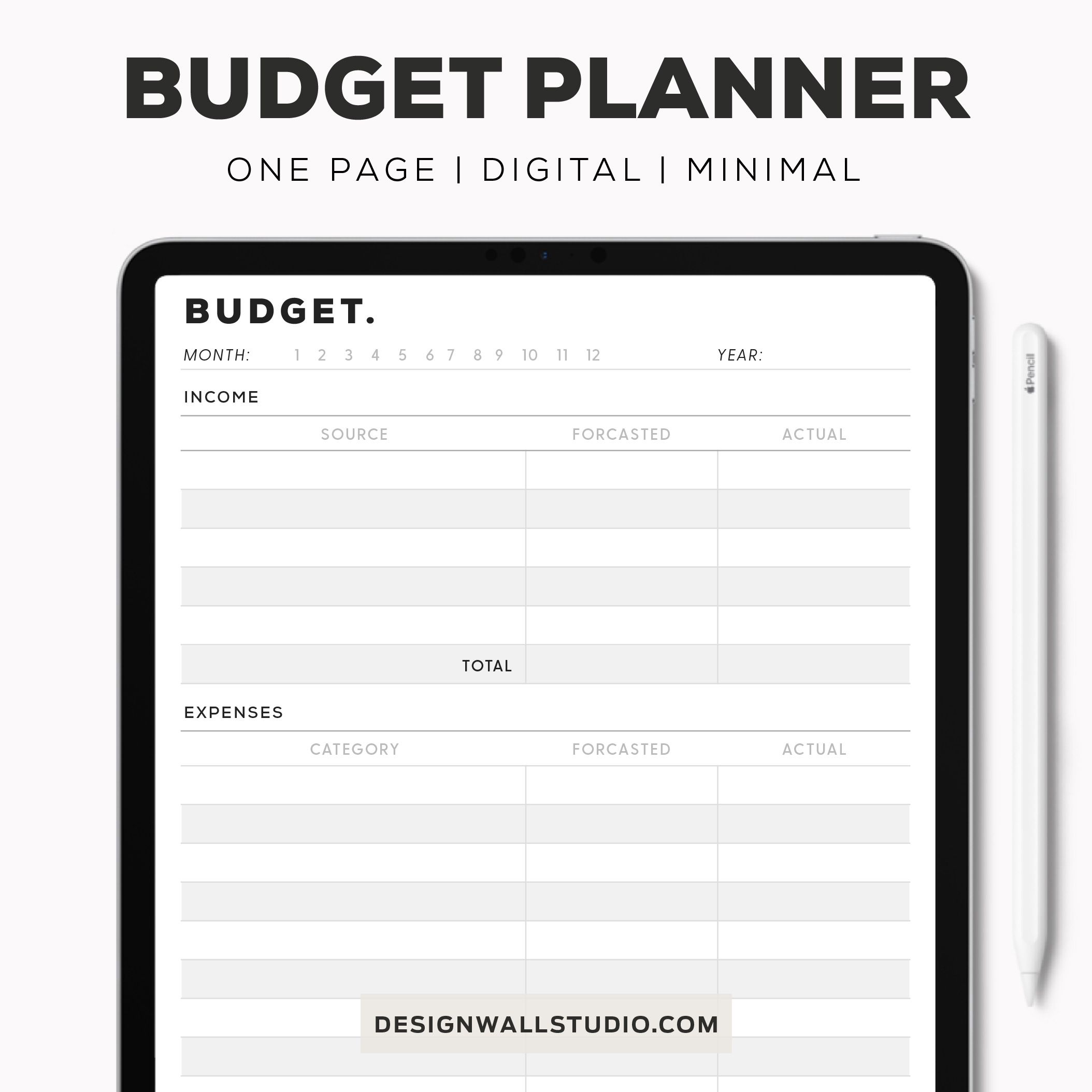 Digital Budget Planner Template