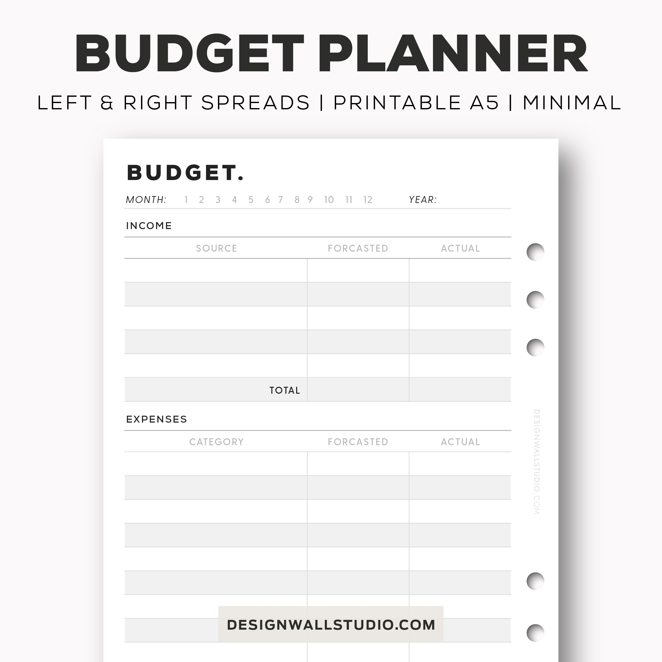 Budget Planner Printable Insert A5 U0026 Digital Download Free 