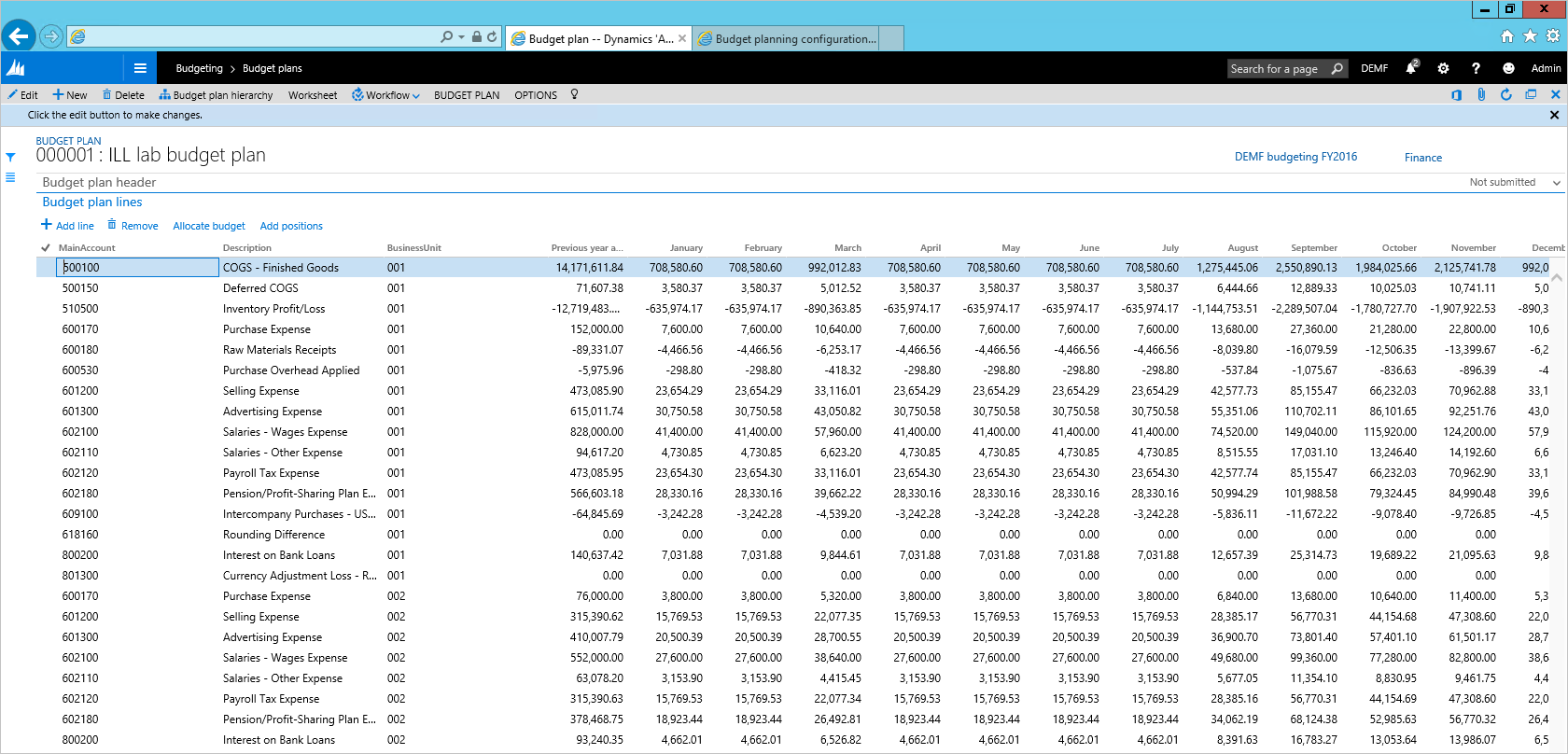 Budget Planning Finance Dynamics 365 Microsoft Learn