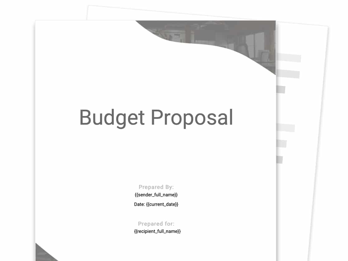 Budget Proposal Template Word