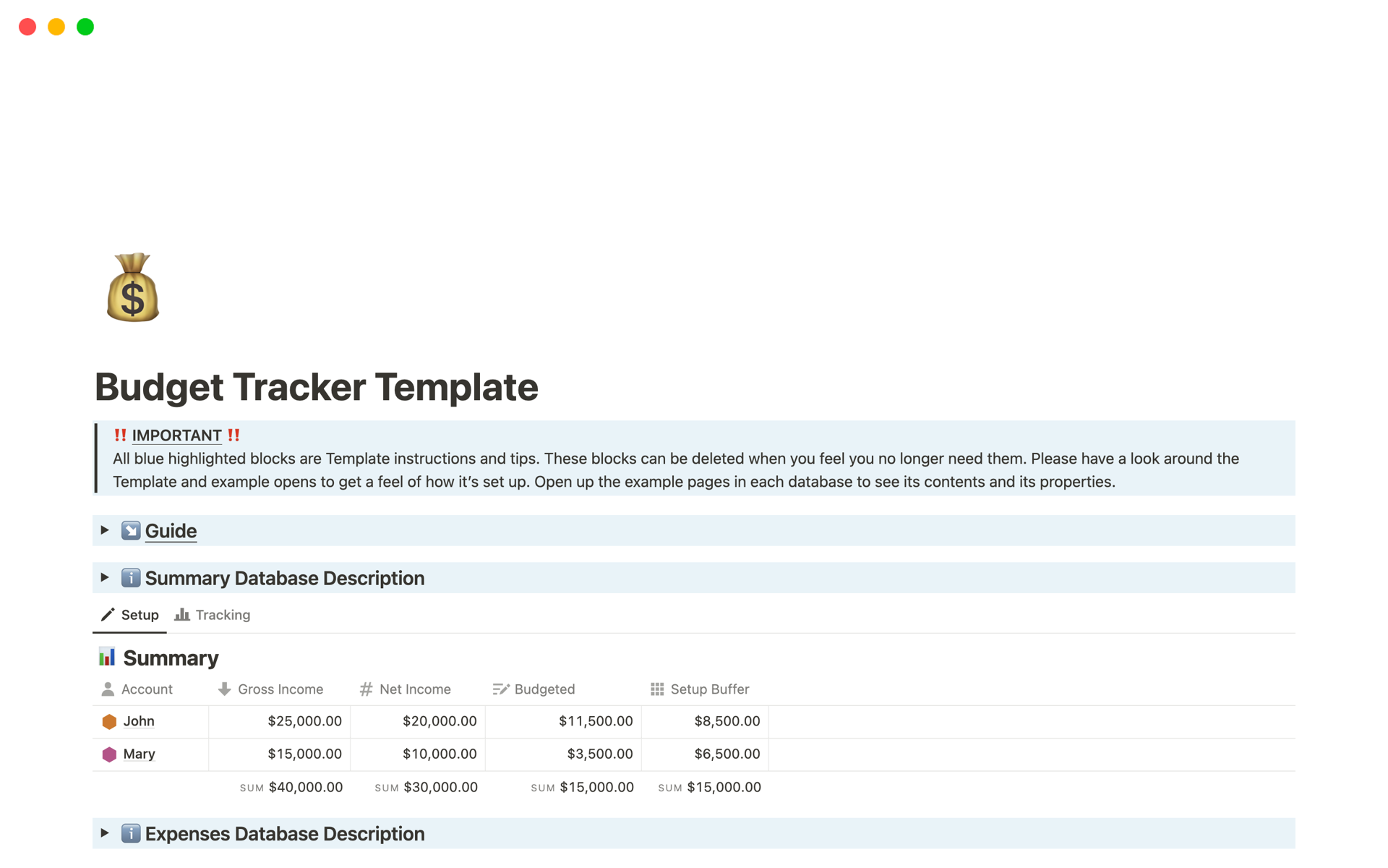 Budget Tracker Template Template Notion Marketplace