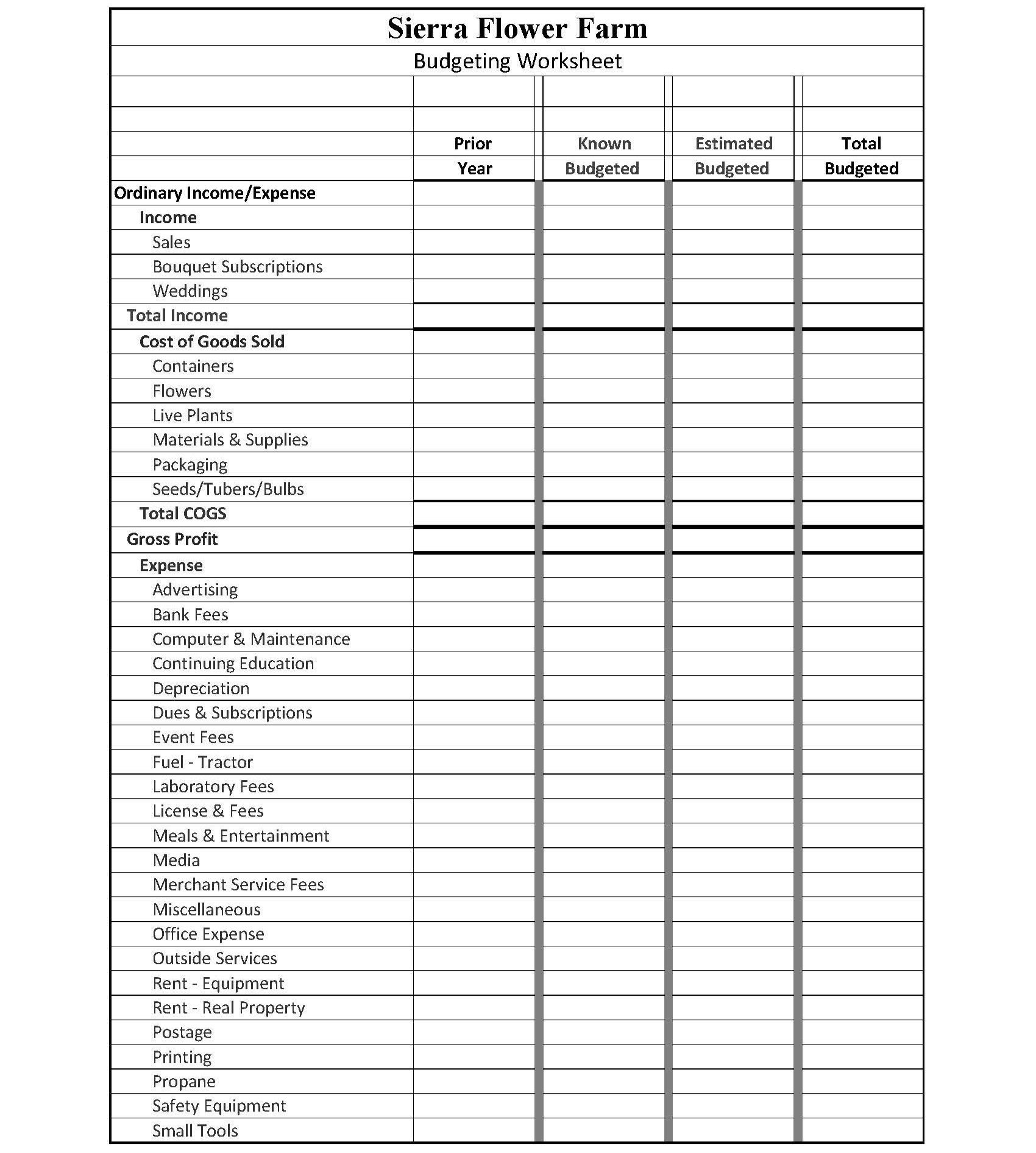 Budgeting For Flower Farmers Strategies For Year Two And Beyond Sierra Flower Farm