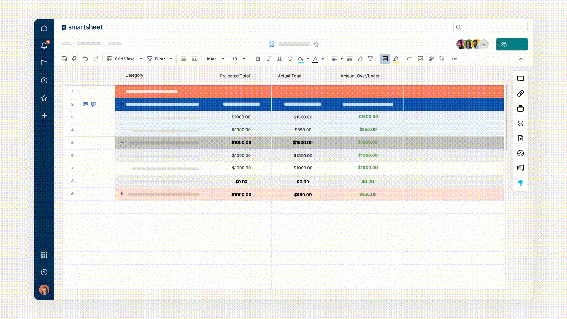 Business Budget Template In Smartsheet Smartsheet