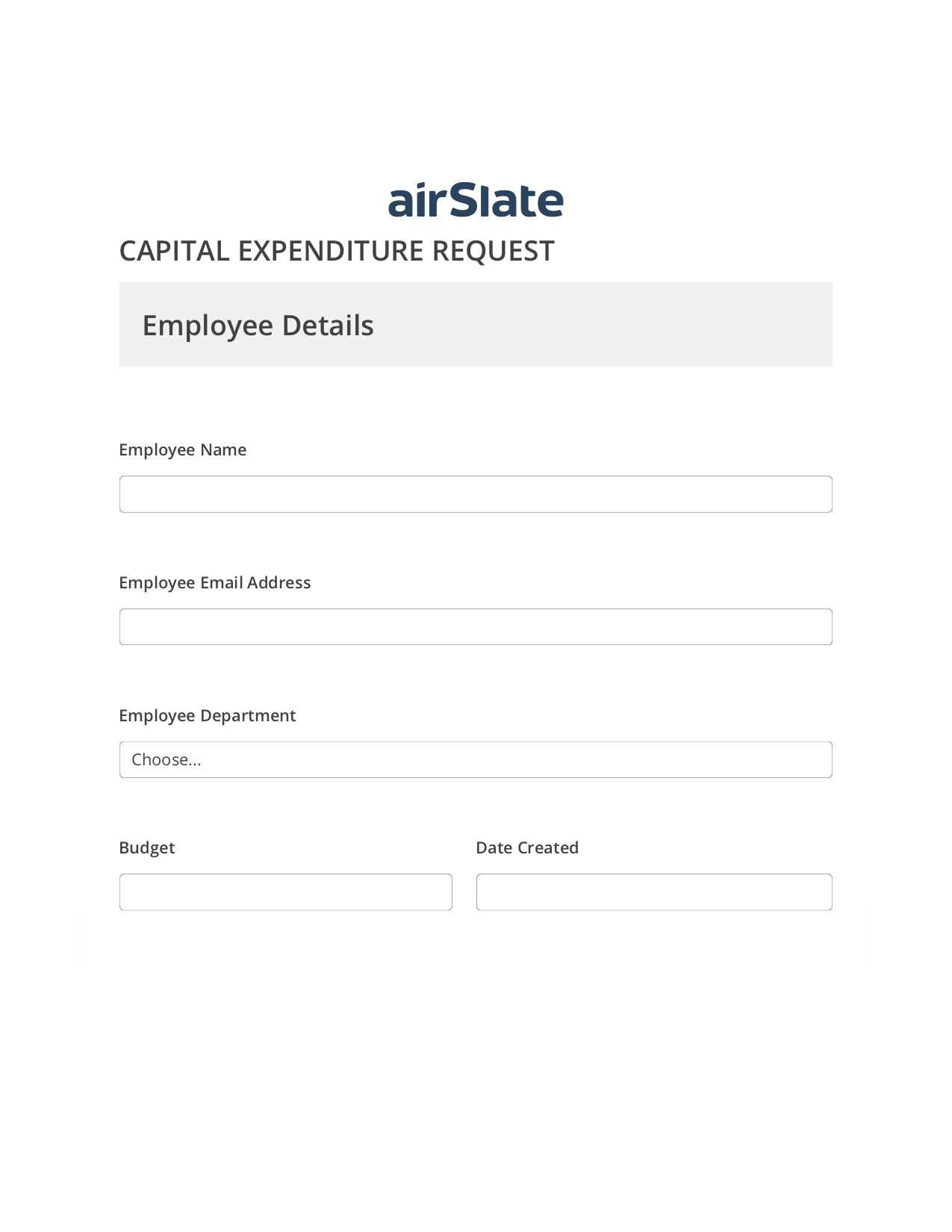 CAPItal Expenditure Approval Software Go Digital AirSlate