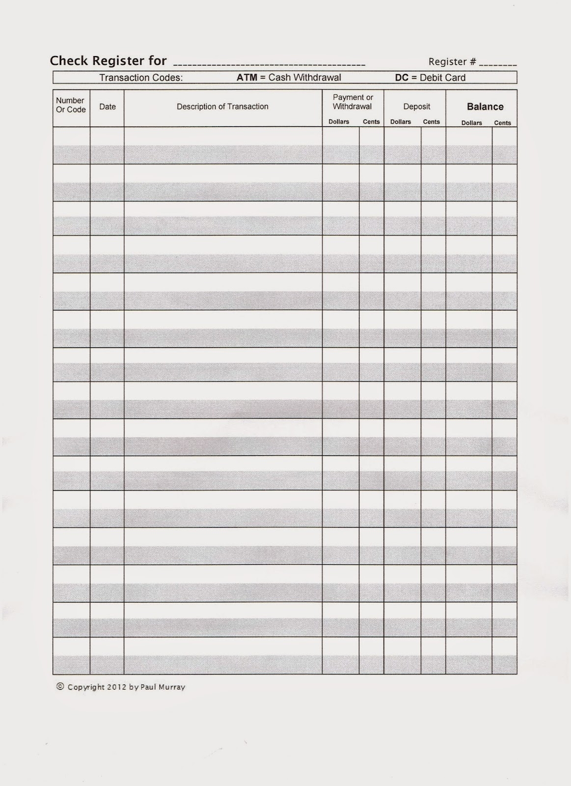 Personal Management Merit Badge Budget Template