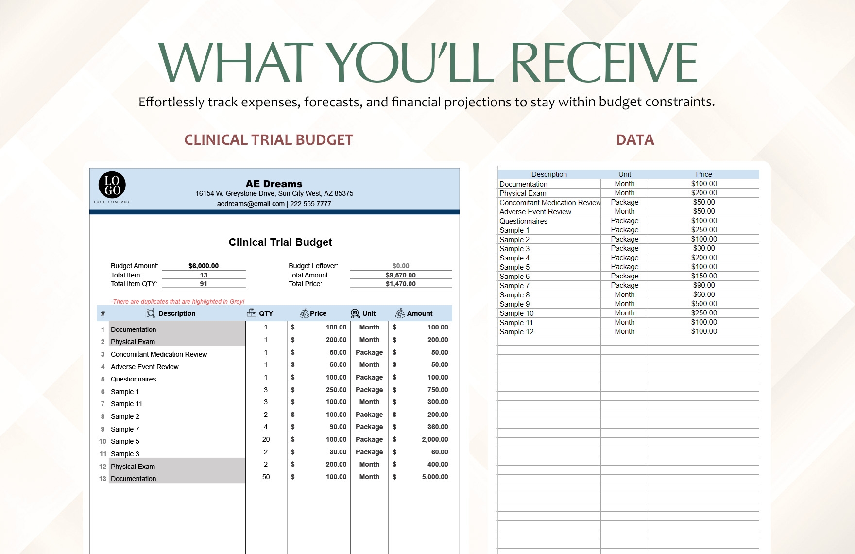 Clinical Trial Budget Template In Excel Google Sheets Download Template 