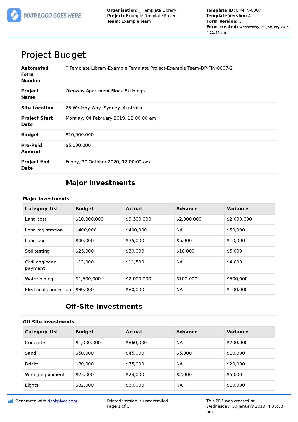Construction Project Budget Template Better Than Excel And Xls 