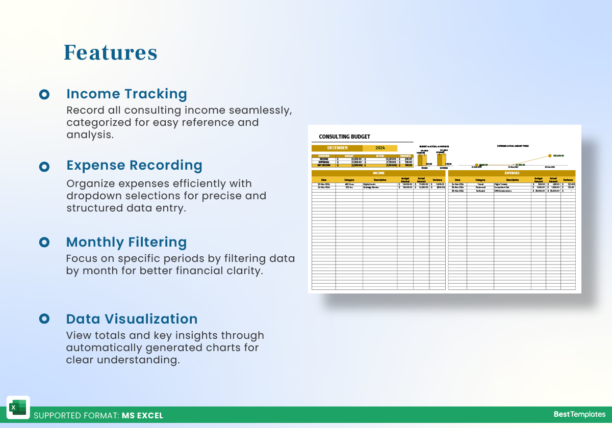 Consulting Budget Excel Template