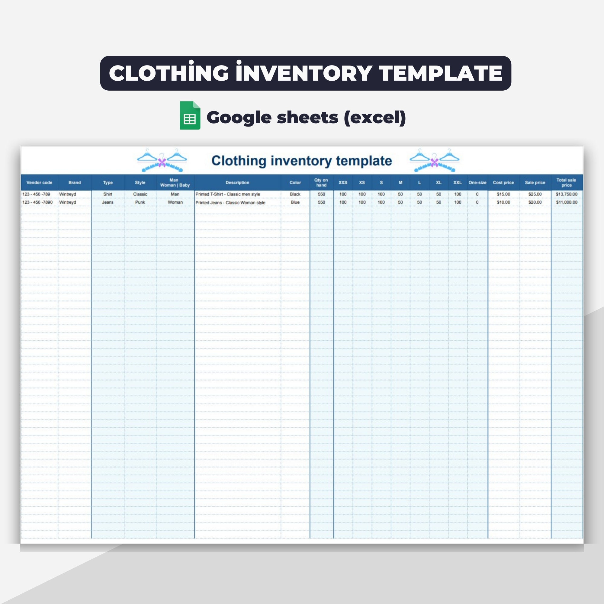 Costume Budget Template