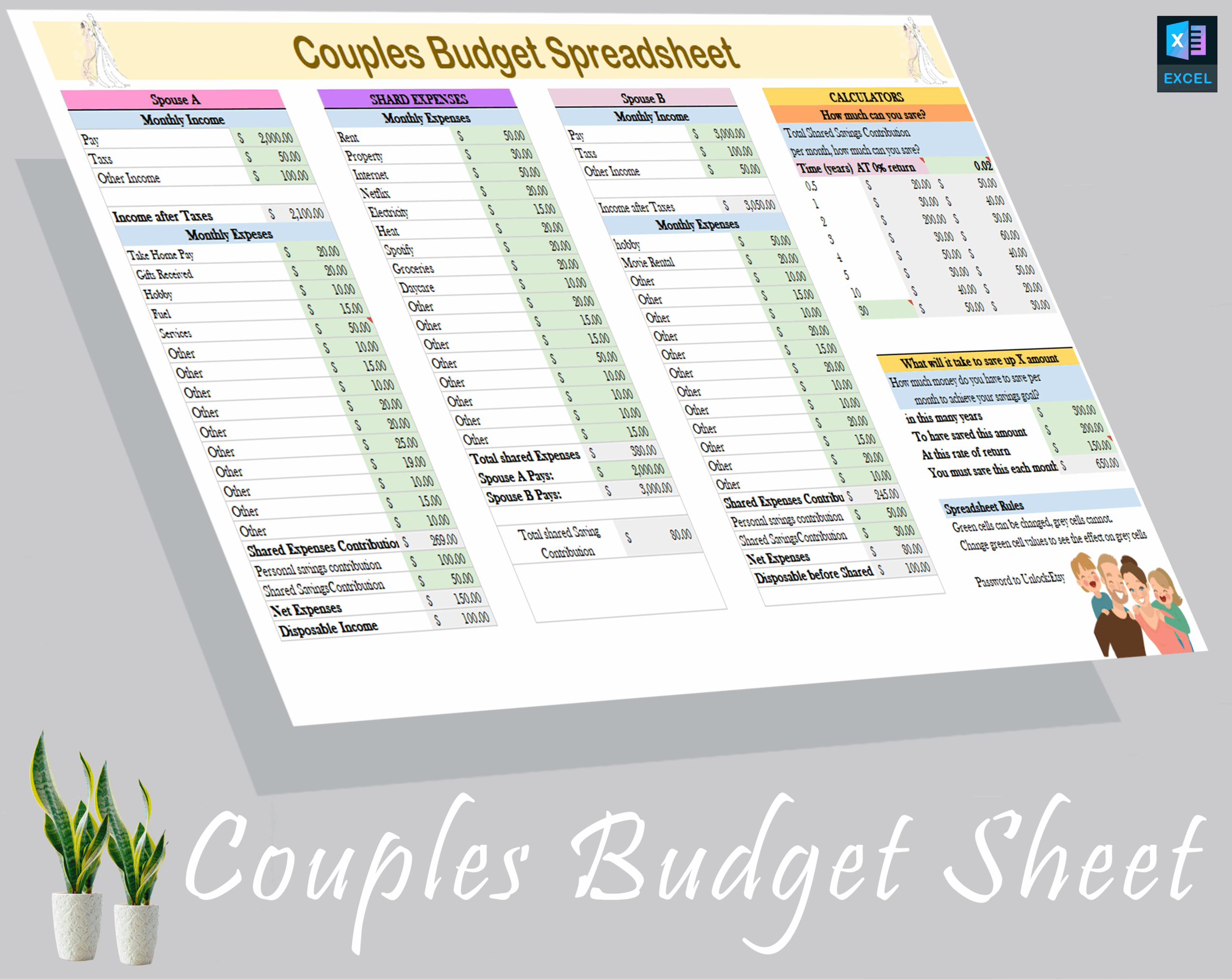 Couple Budget Planner Eloquens