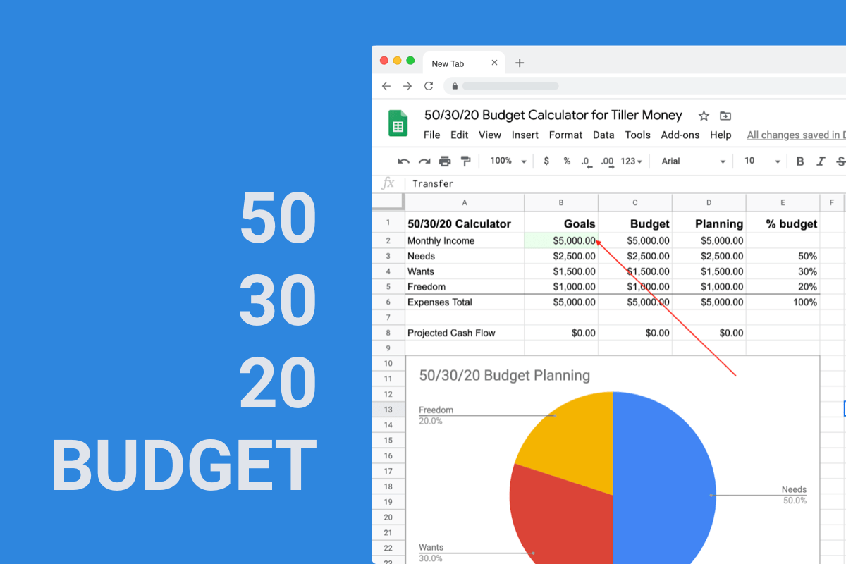 Create A 50 30 20 Budget Calculator In Your Tiller Foundation Template Tiller
