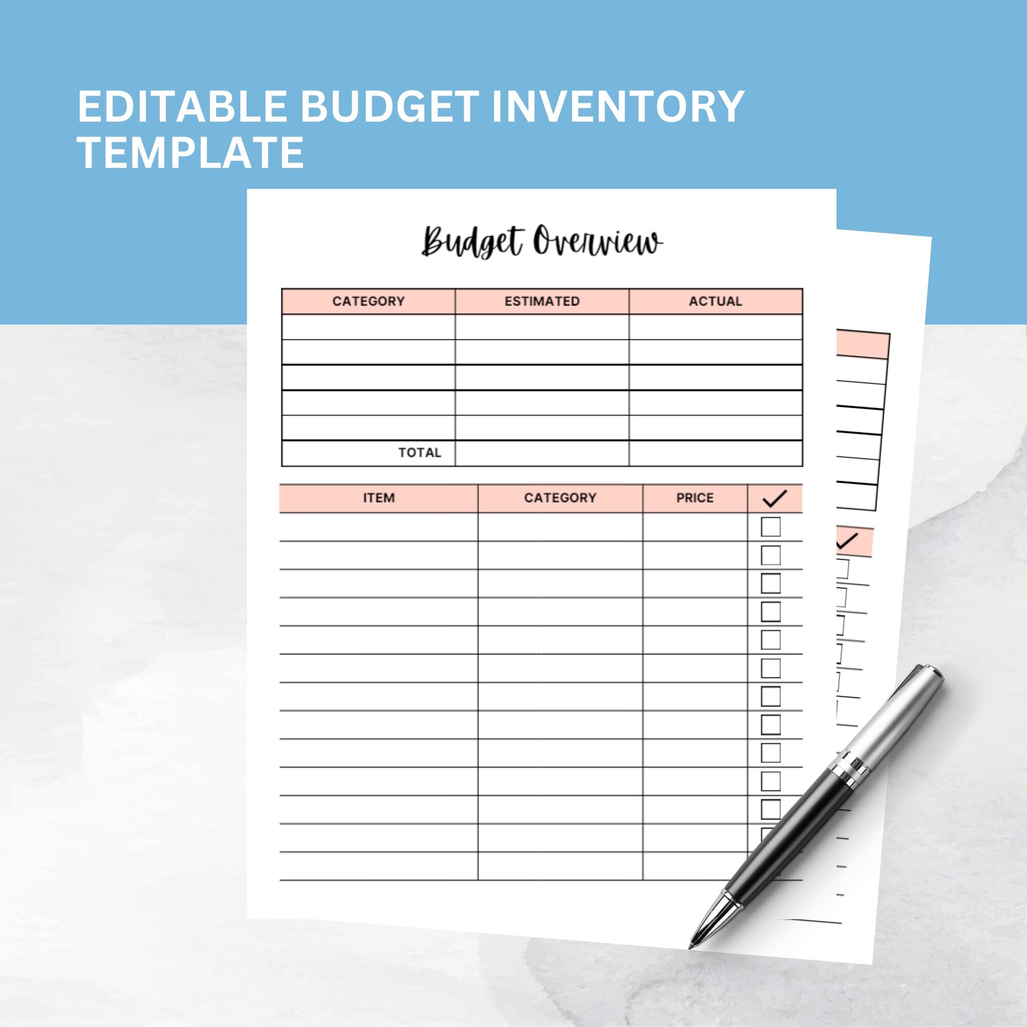 Inventory Budget Template