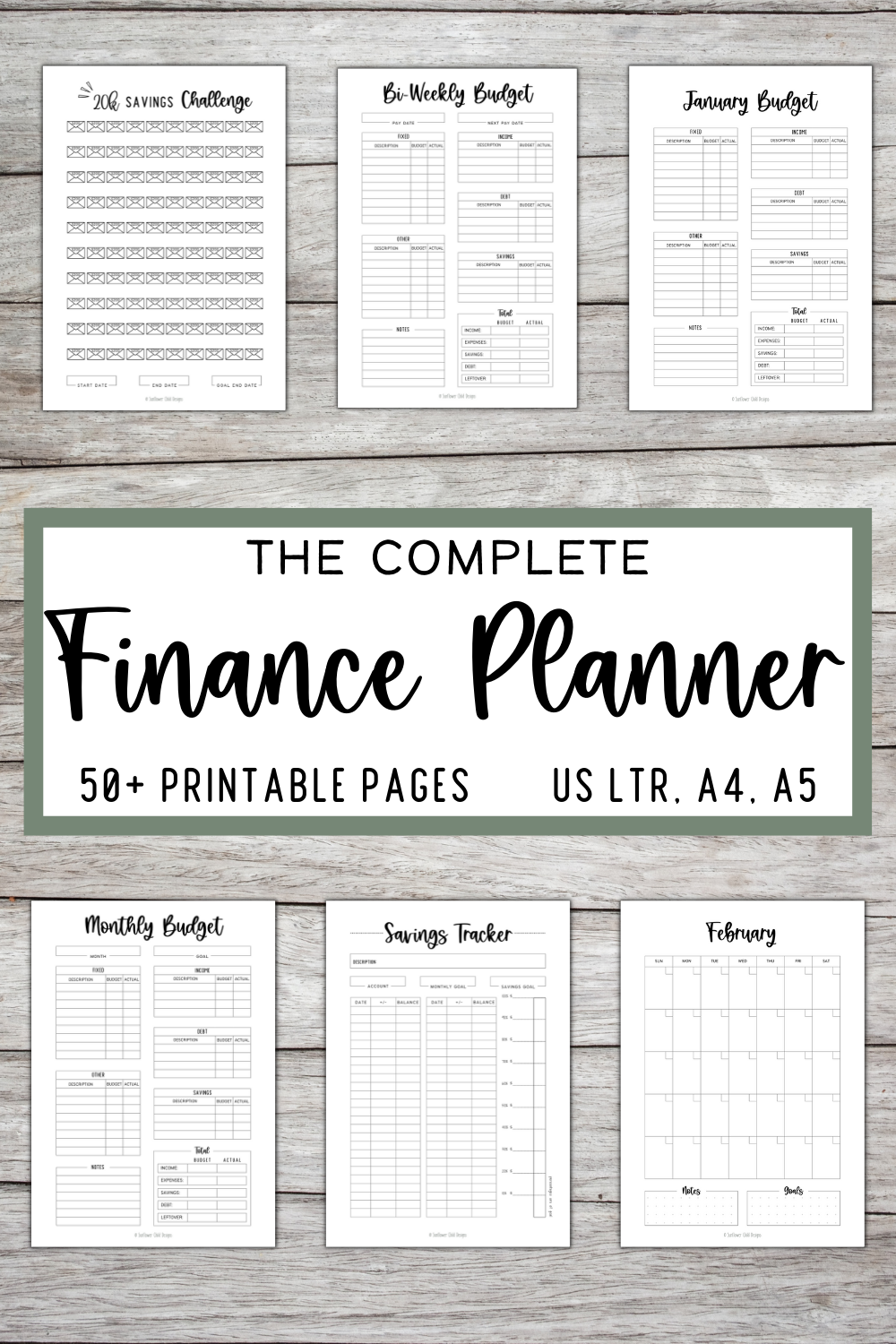 Customizable Finance Planner For Budgeting Saving And Paying Off 