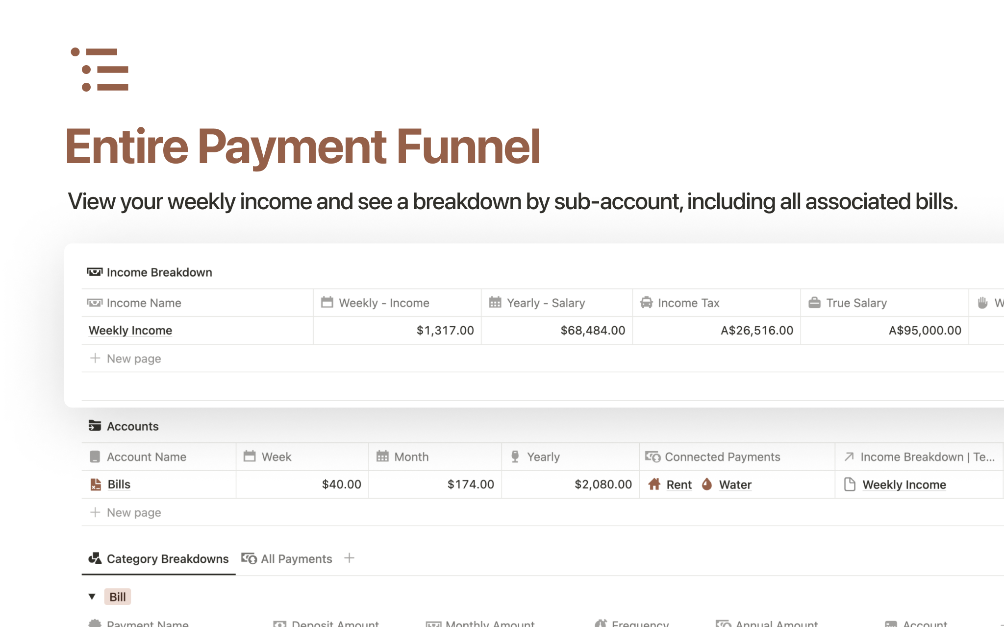 Database Budget Tracker Template Notion Marketplace