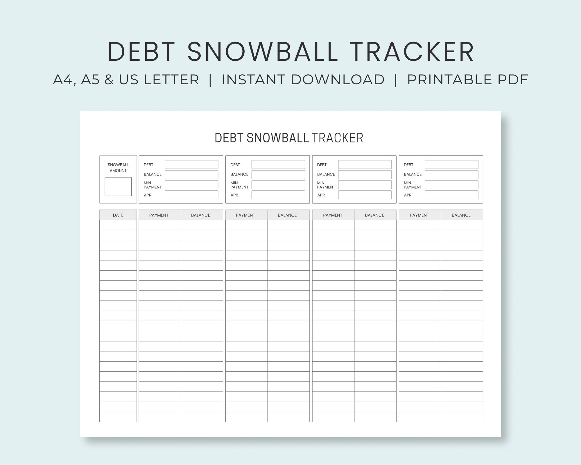 Snowball Budget Template