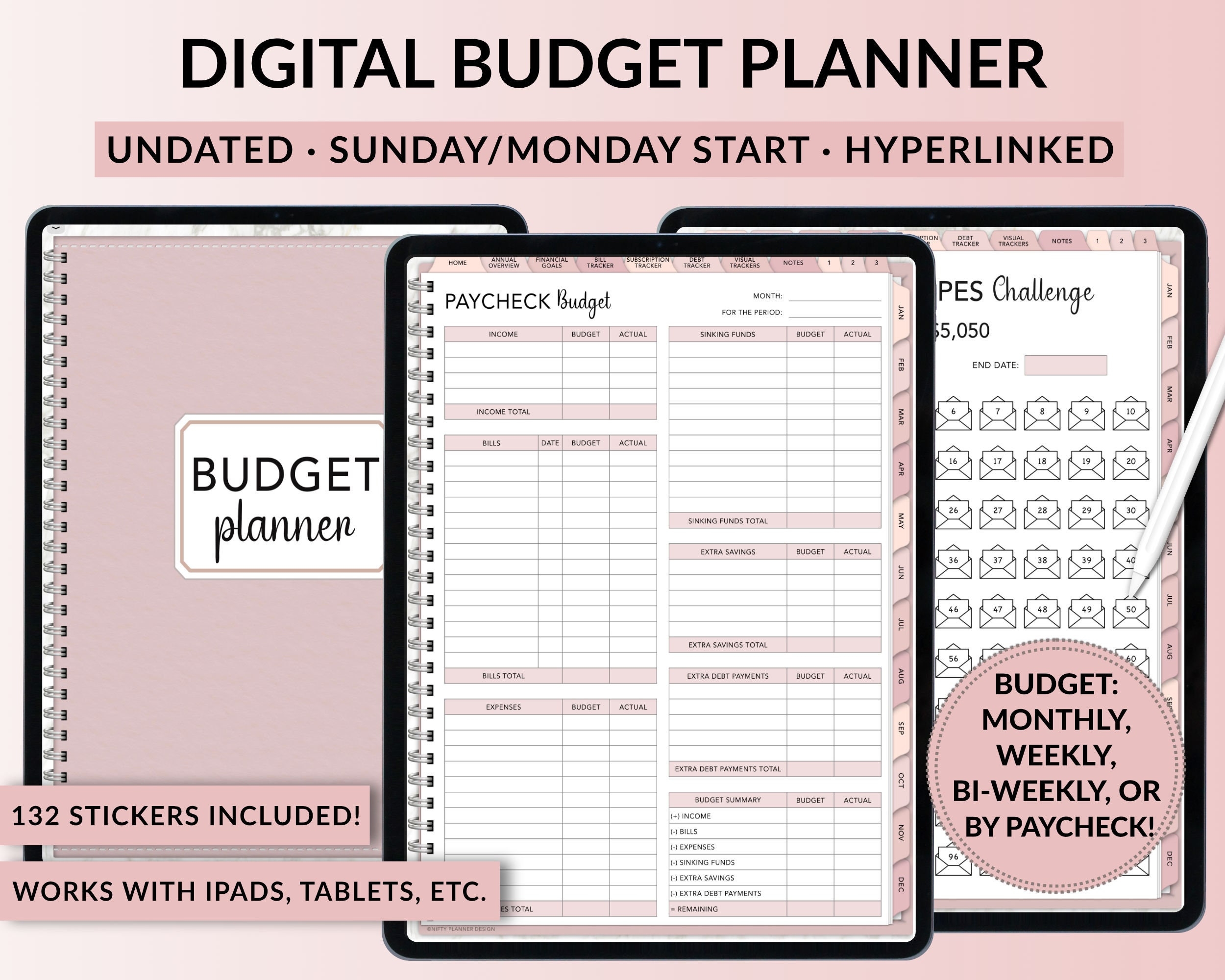 Digital Budget Planner Digital Planner Goodnotes Digital Planner Budget Planner Digital Planner For Ipad Monthly Budget Paycheck Budget Etsy UK