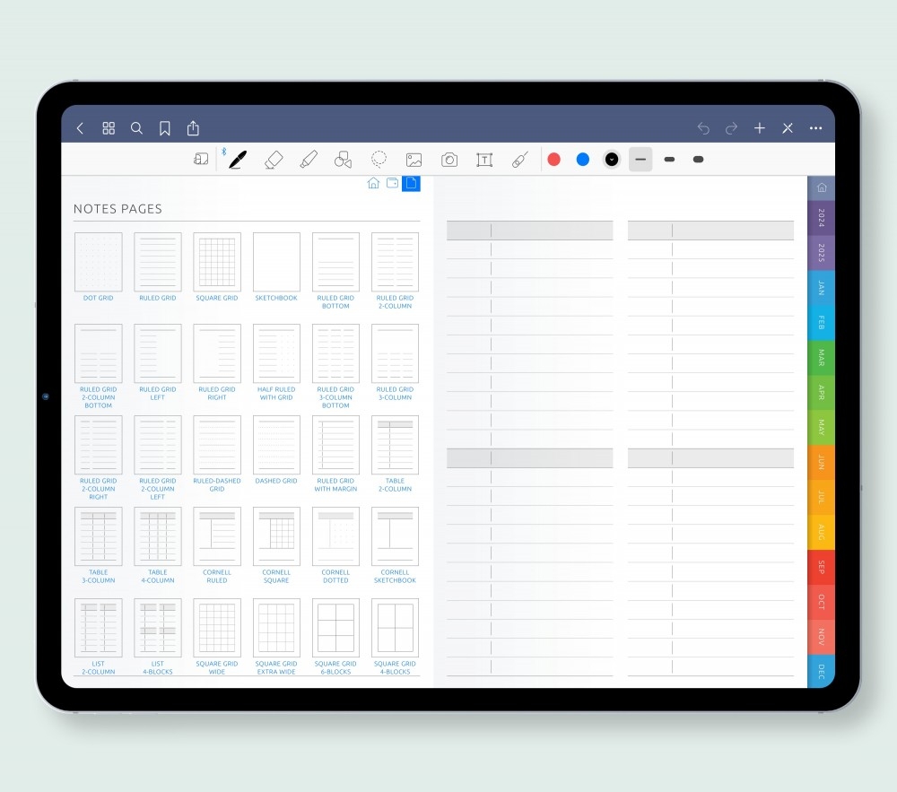 Digital Budget Planner Light Theme 