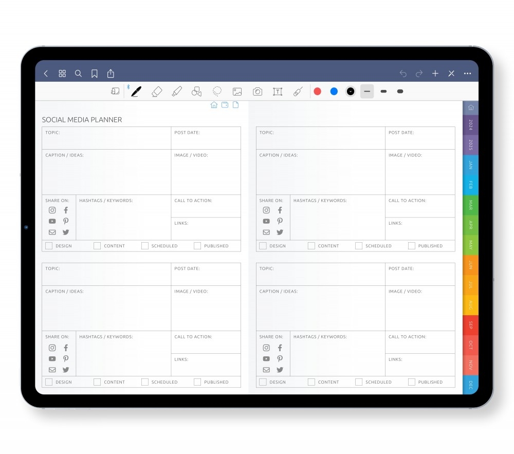 Digital Budget Planner Light Theme 