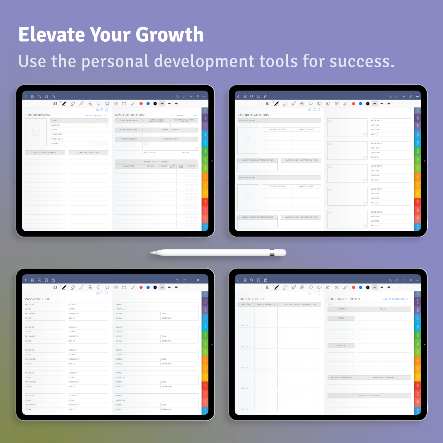 Digital Budget Planner PDF For IPad Light Theme 