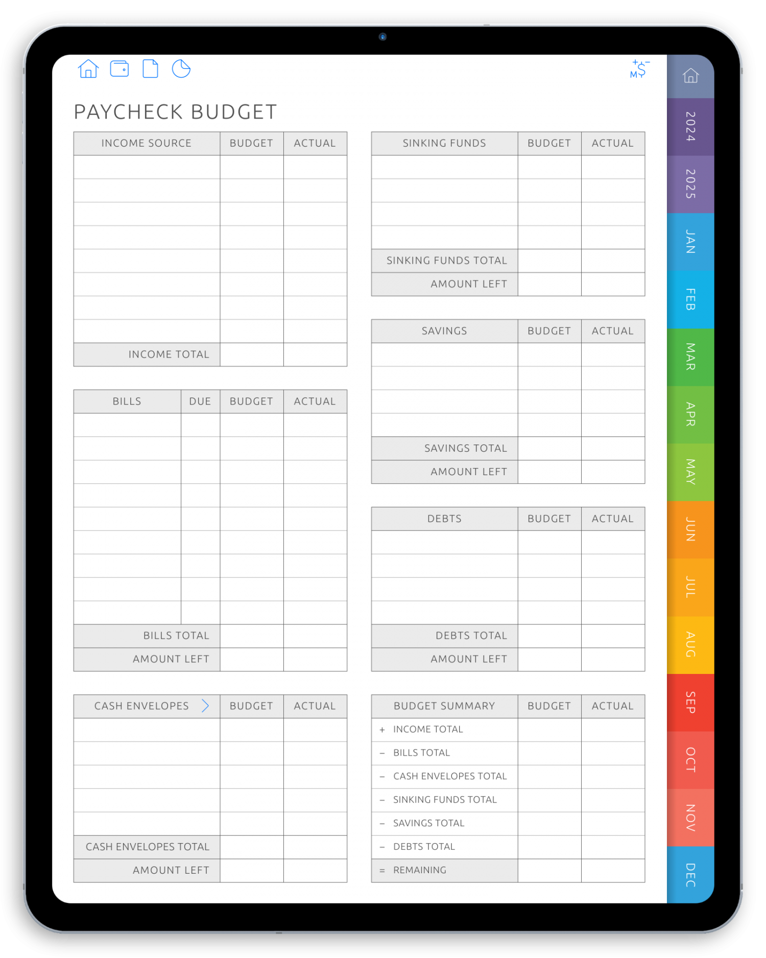 2025 Budget Template Free