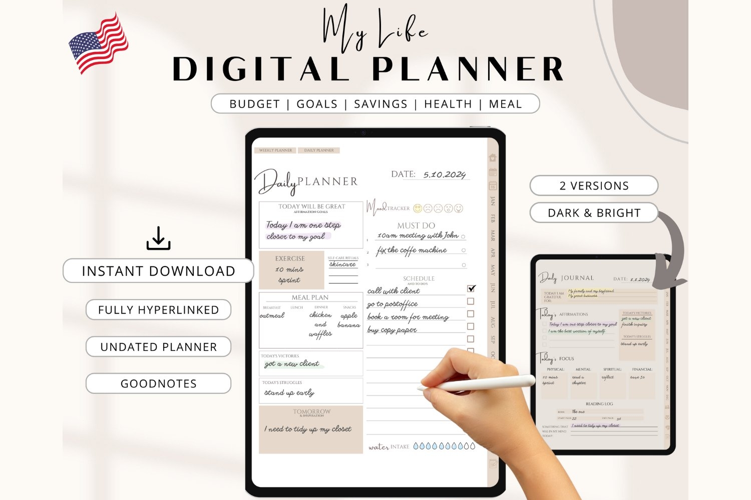 Free Budget Planner Template Goodnotes