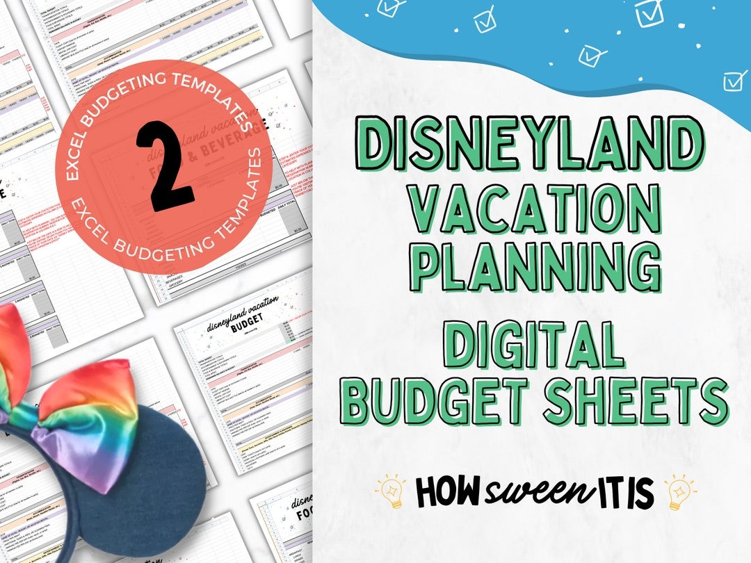 Disneyland Vacation Planning Budget Sheets Disneyland Budget Disneyland Budget Sheet DCA Planning DCA Budget Excel Budget Sheet Etsy