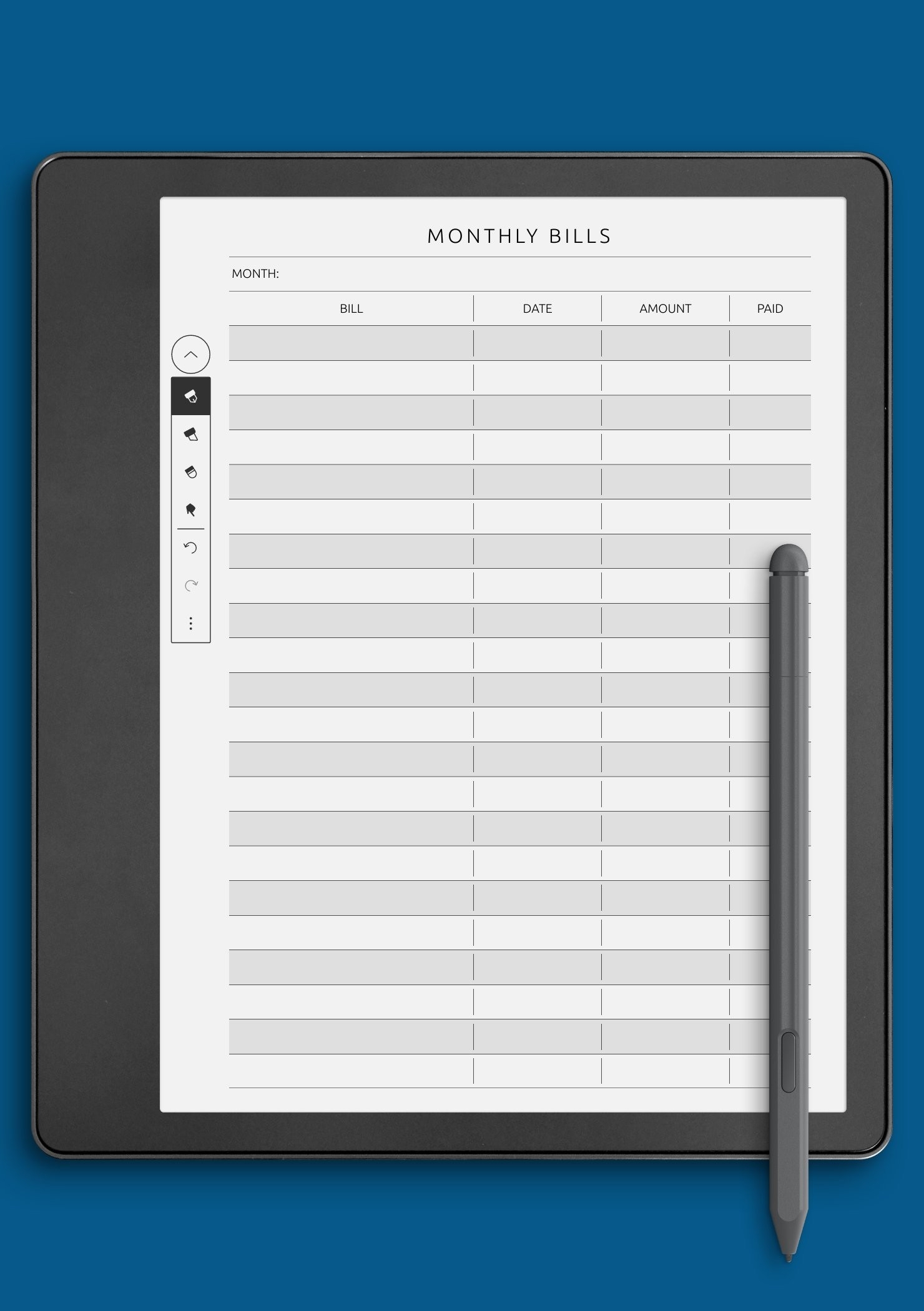 Handwritten Budget Template Handwritten Budget Template