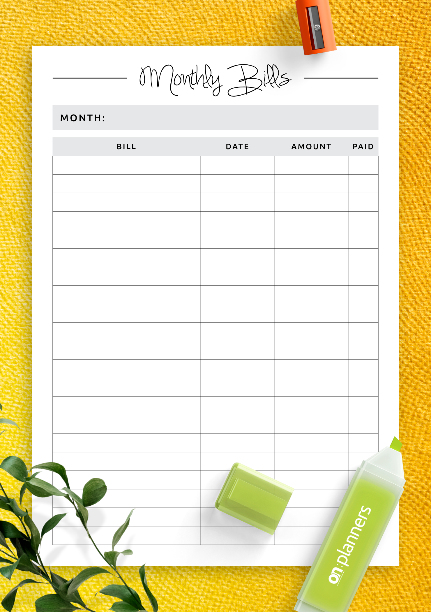 Download Printable Simple Budget Template PDF Download Printable Simple Budget Template PDF