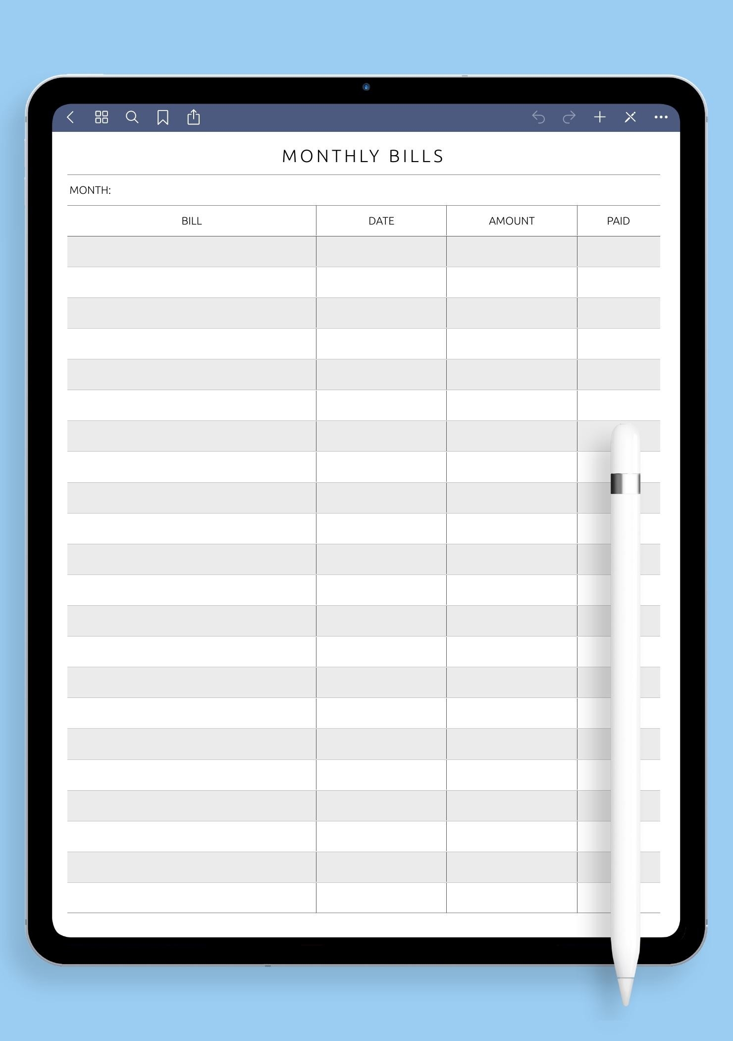 Download Printable Simple Budget Template PDF Download Printable Simple Budget Template PDF