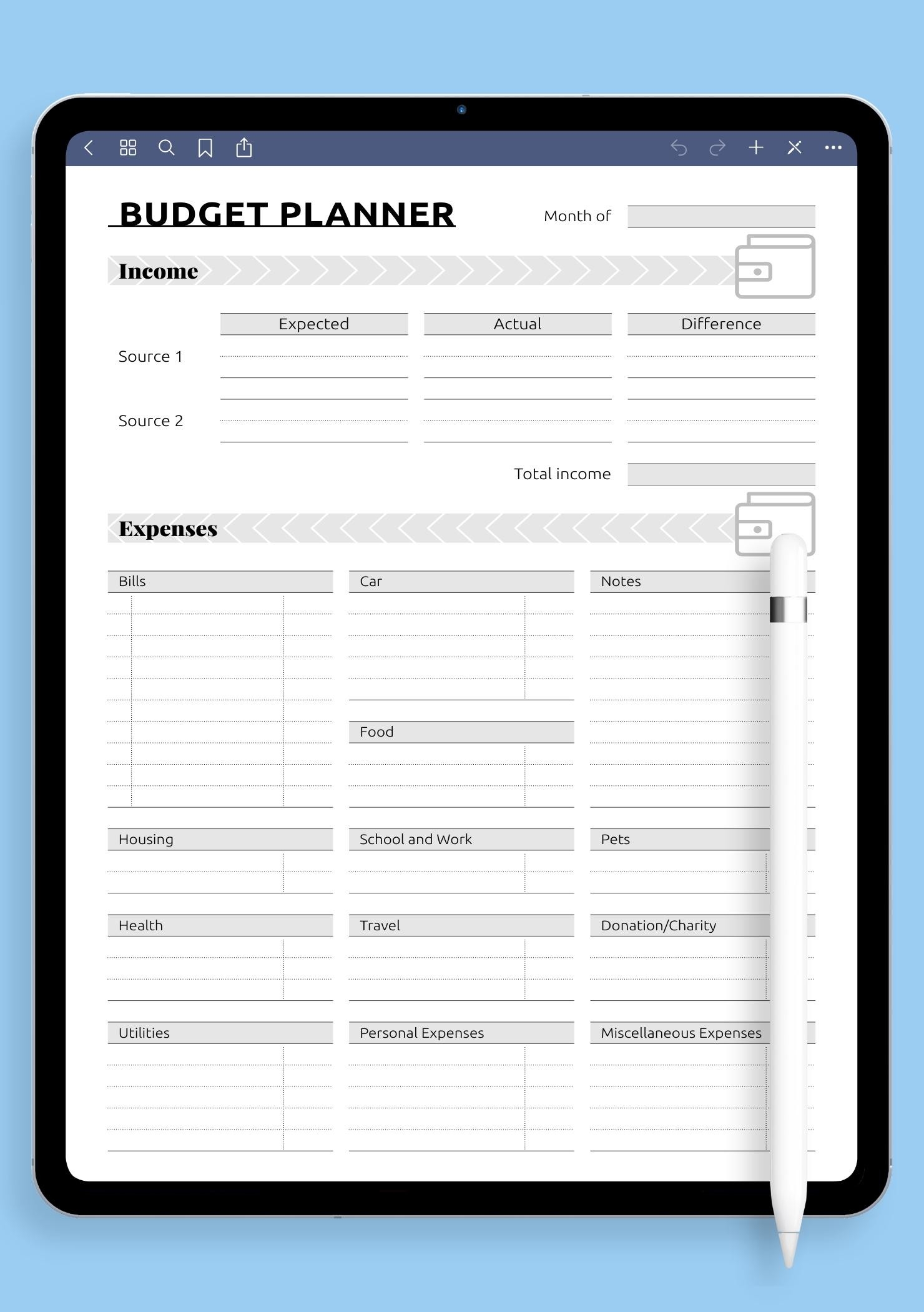 Super Simple Budget Template