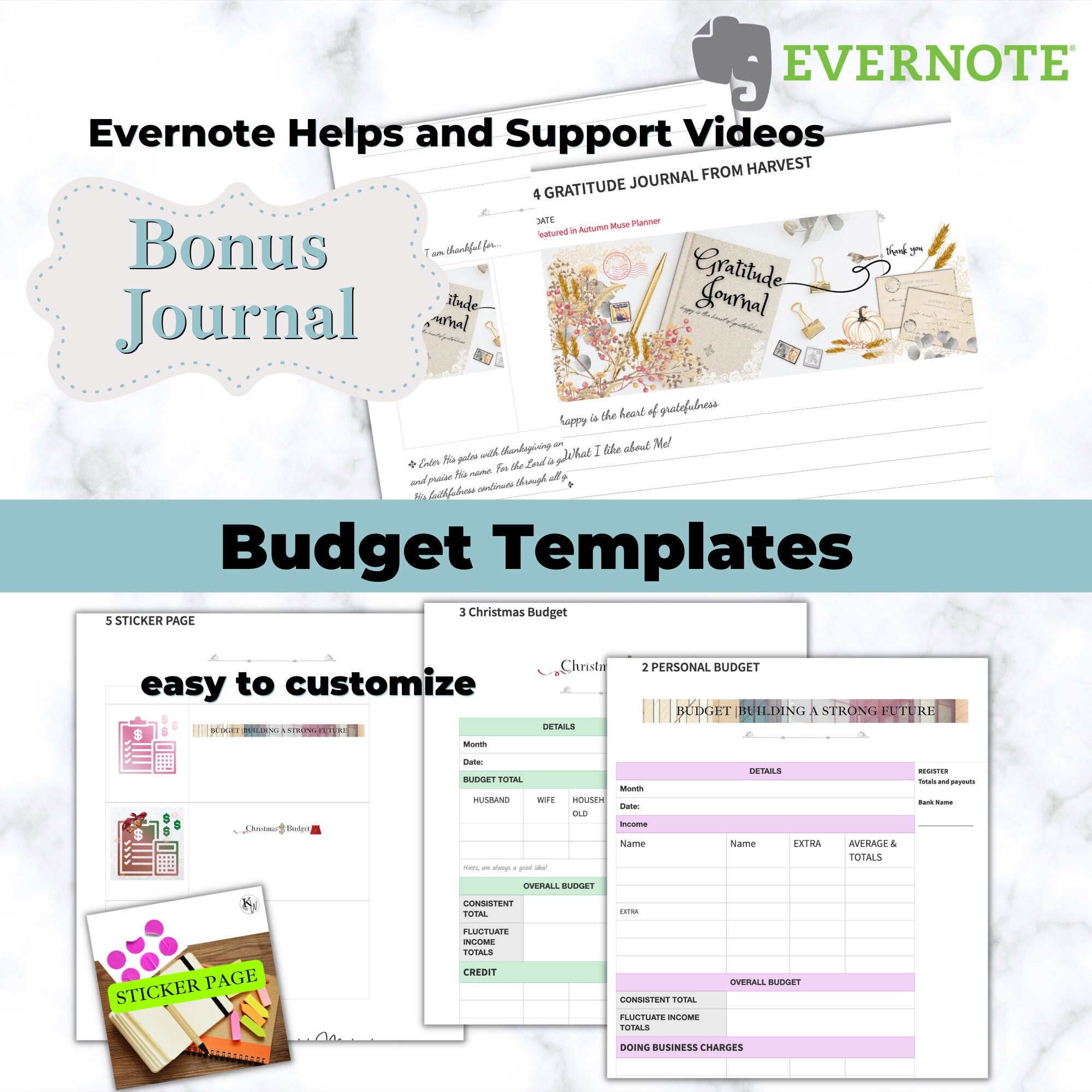 Evernote Budget Digital Planner Etsy Evernote Budget Digital Planner Etsy