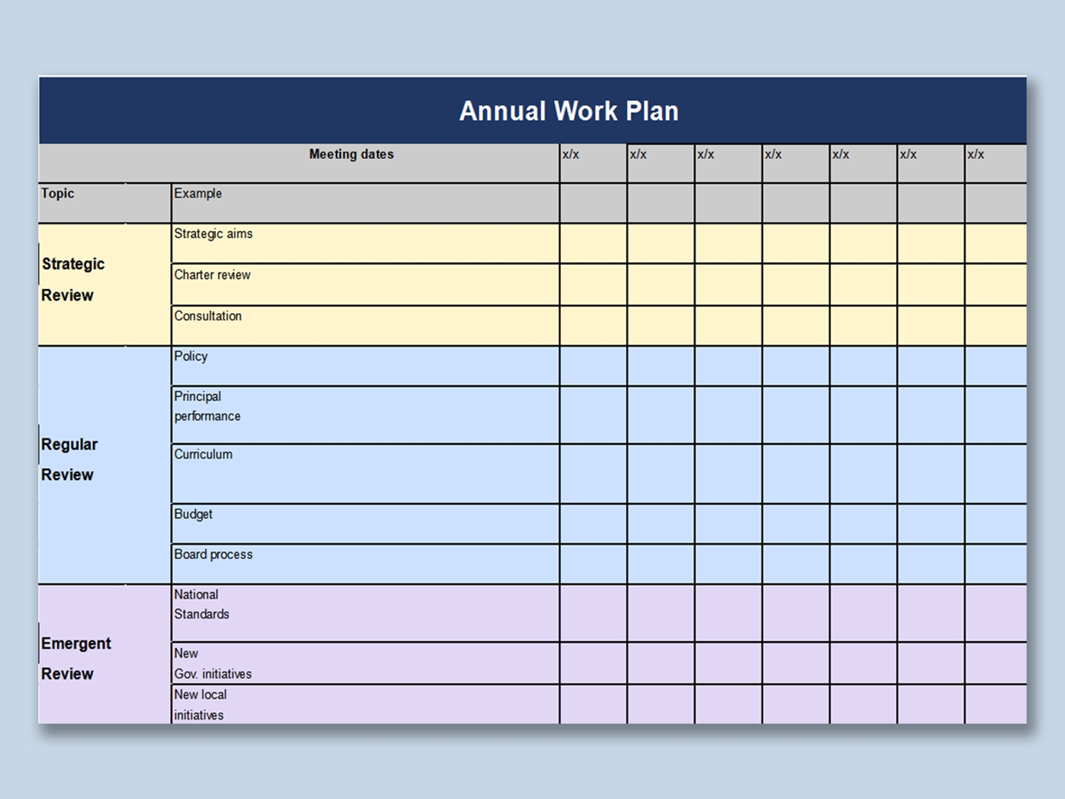 Annual Work Plan And Budget Template