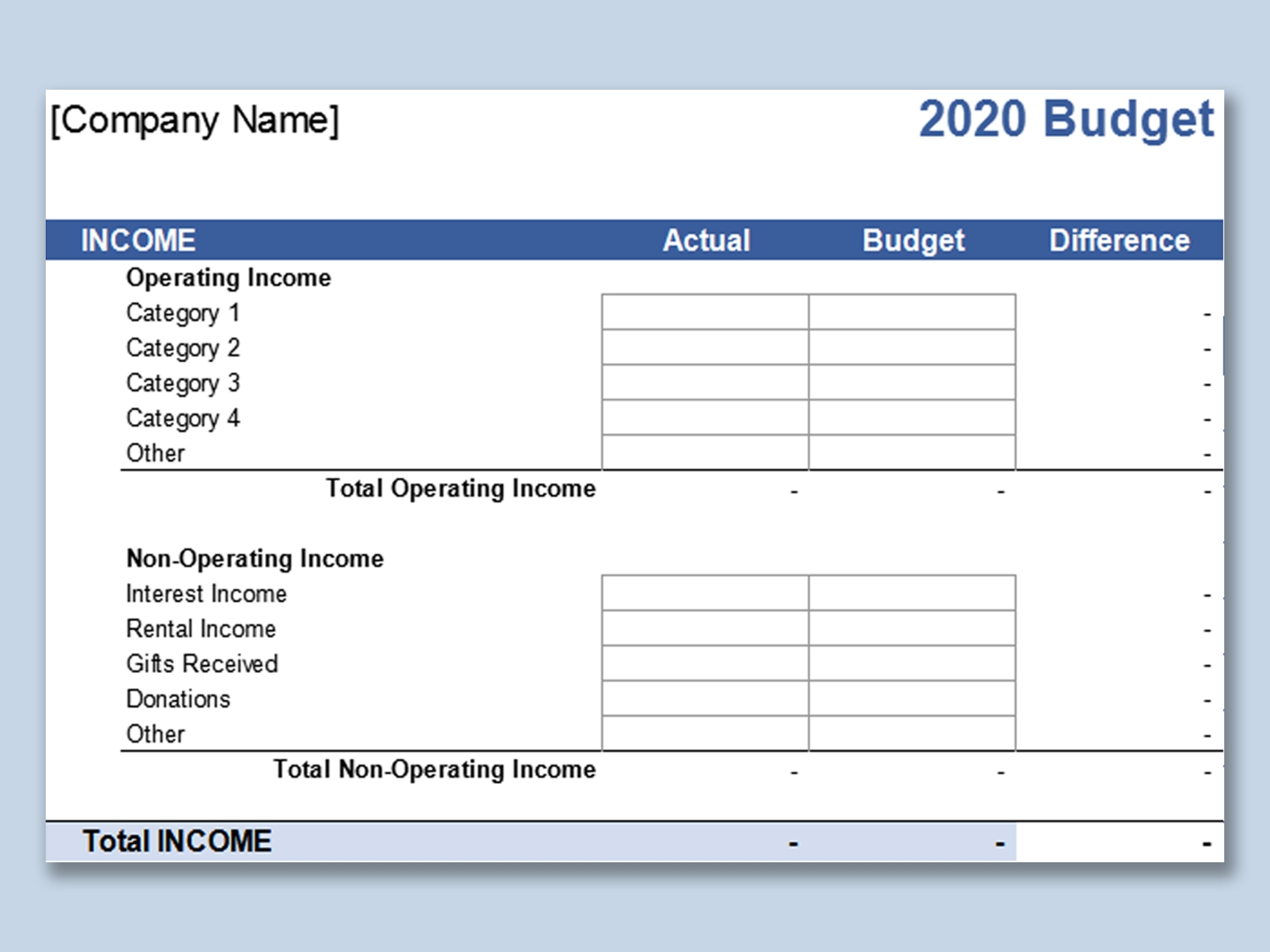 EXCEL Of Simple Business Budget xlsx WPS Free Templates